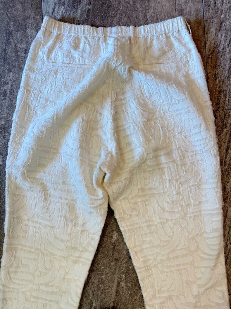 Issey Miyake Issey Miyake White jacquard fabric trousers Size US 32 / EU 48 - 7 Thumbnail