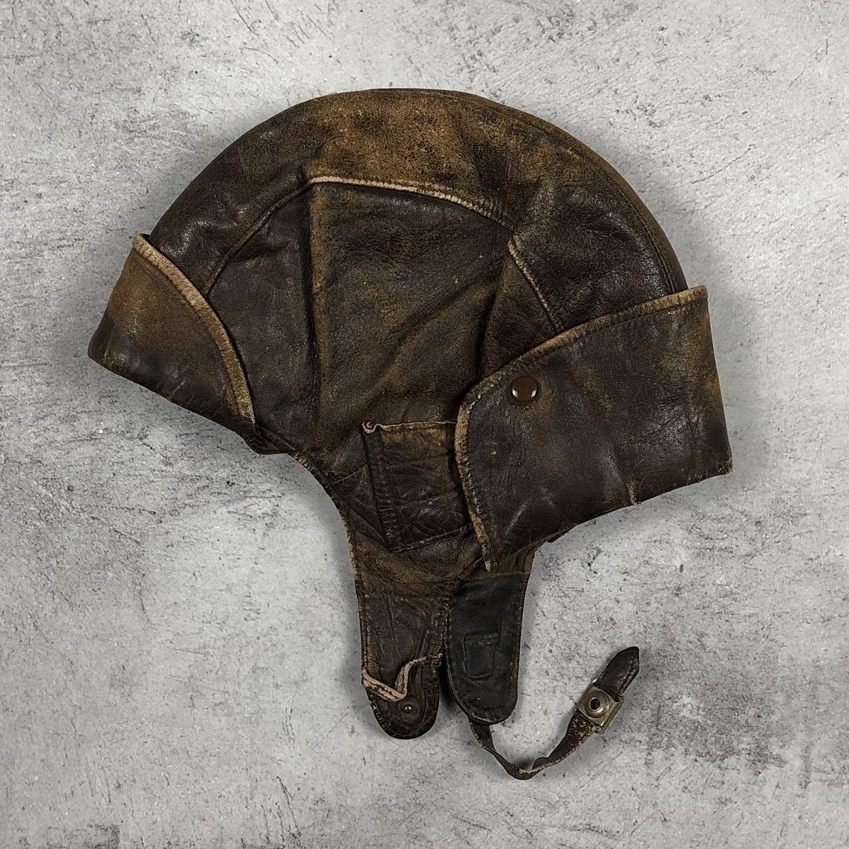 Vintage Rare Vintage 1920s–1930s Leather Aviator Flying Helmet Size ONE SIZE - 2 Thumbnail