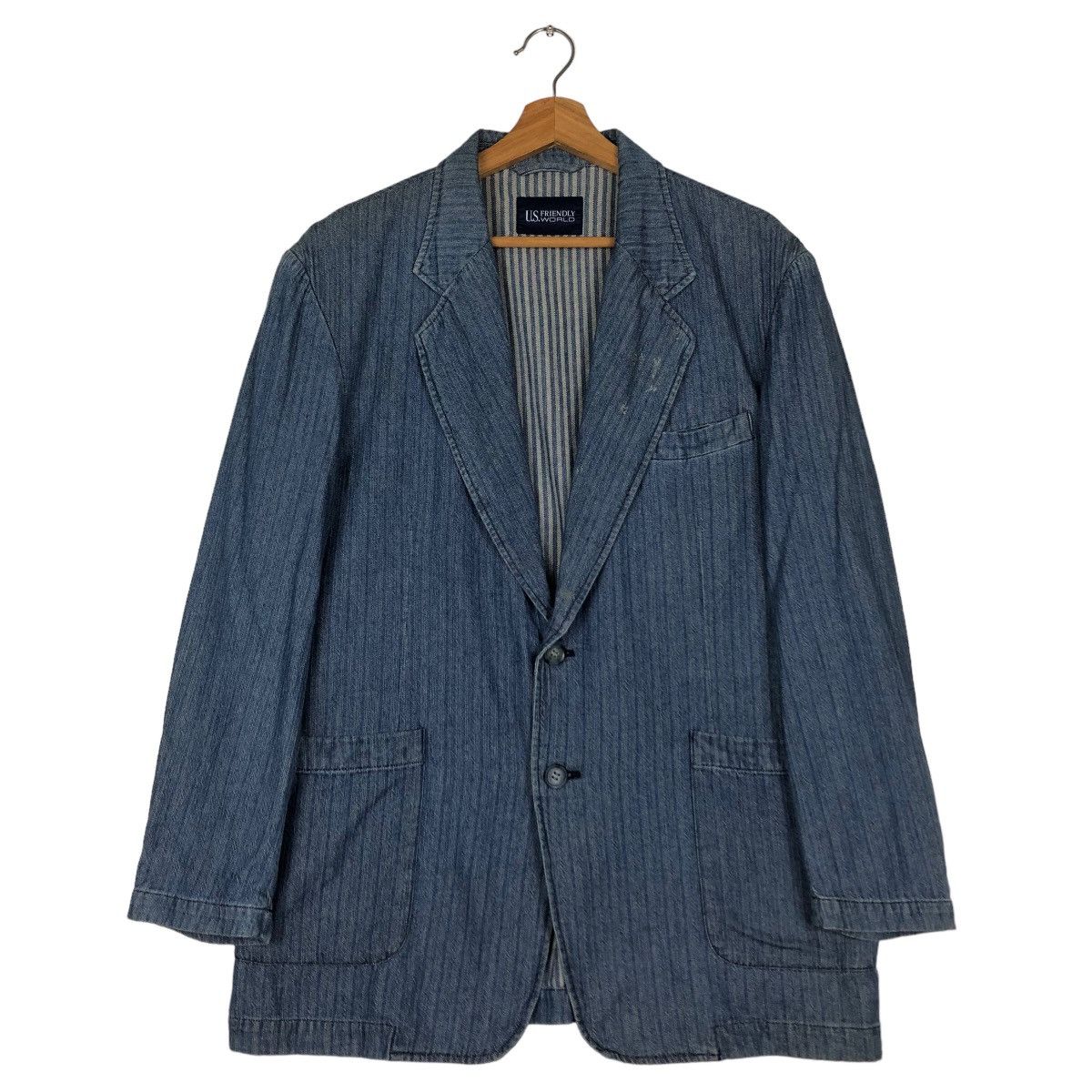 Japanese Brand 🔥Vintage Denim Jacket US World Inspire Kapital Japan Size US M / EU 48-50 / 2 - 1 Thumbnail