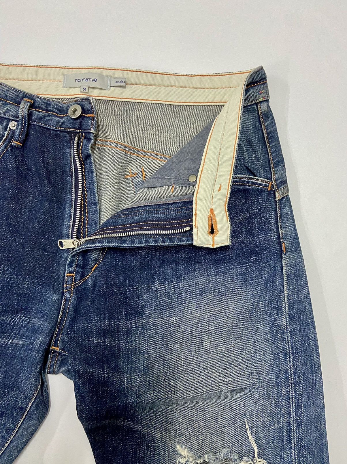 Japanese Brand × Nonnative NONNATIVE SELVEDGE DISTRESSED JEANS Size US 33 - 14 Thumbnail