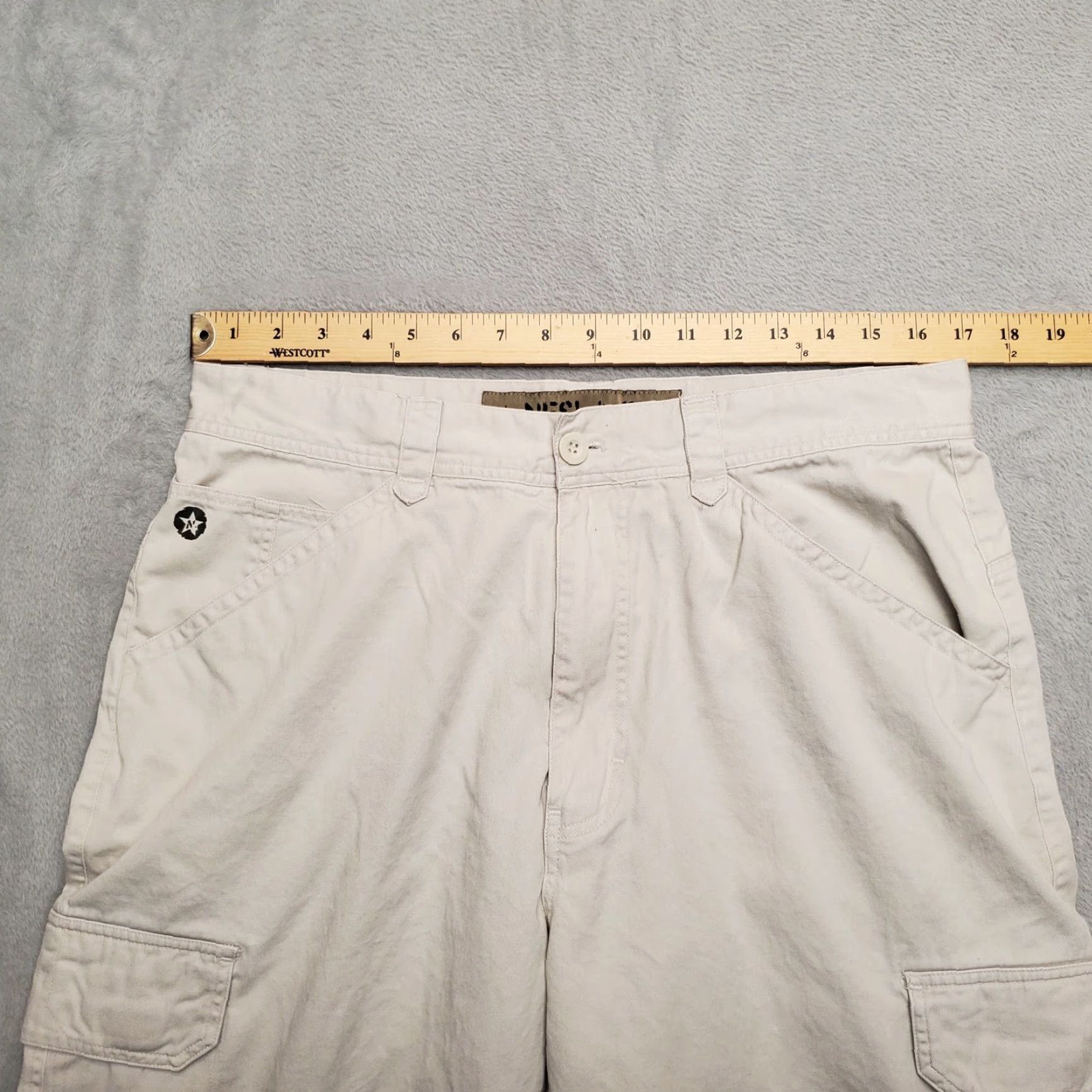 Vintage VINTAGE NESI A.G. Cargo Pants Mens 36x31 Beige Cargo Cotton Utility Y2K Skate Pants Mens Beige Cargo Pocket 5-Pocket Mens Size US 36 / EU 52 - 7 Thumbnail