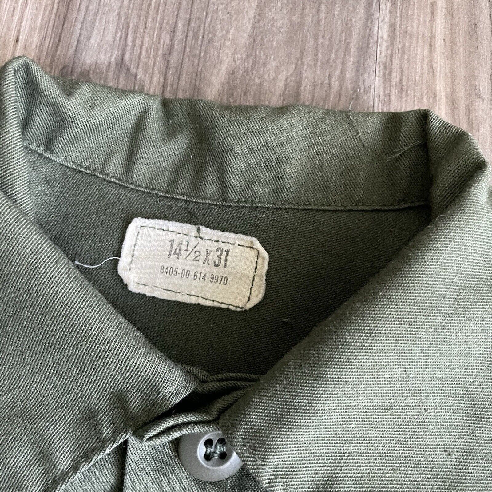 Vintage Vintage 1980s US Army Military OG-507 Utility Button Shirt M Size US M / EU 48-50 / 2 - 4 Thumbnail