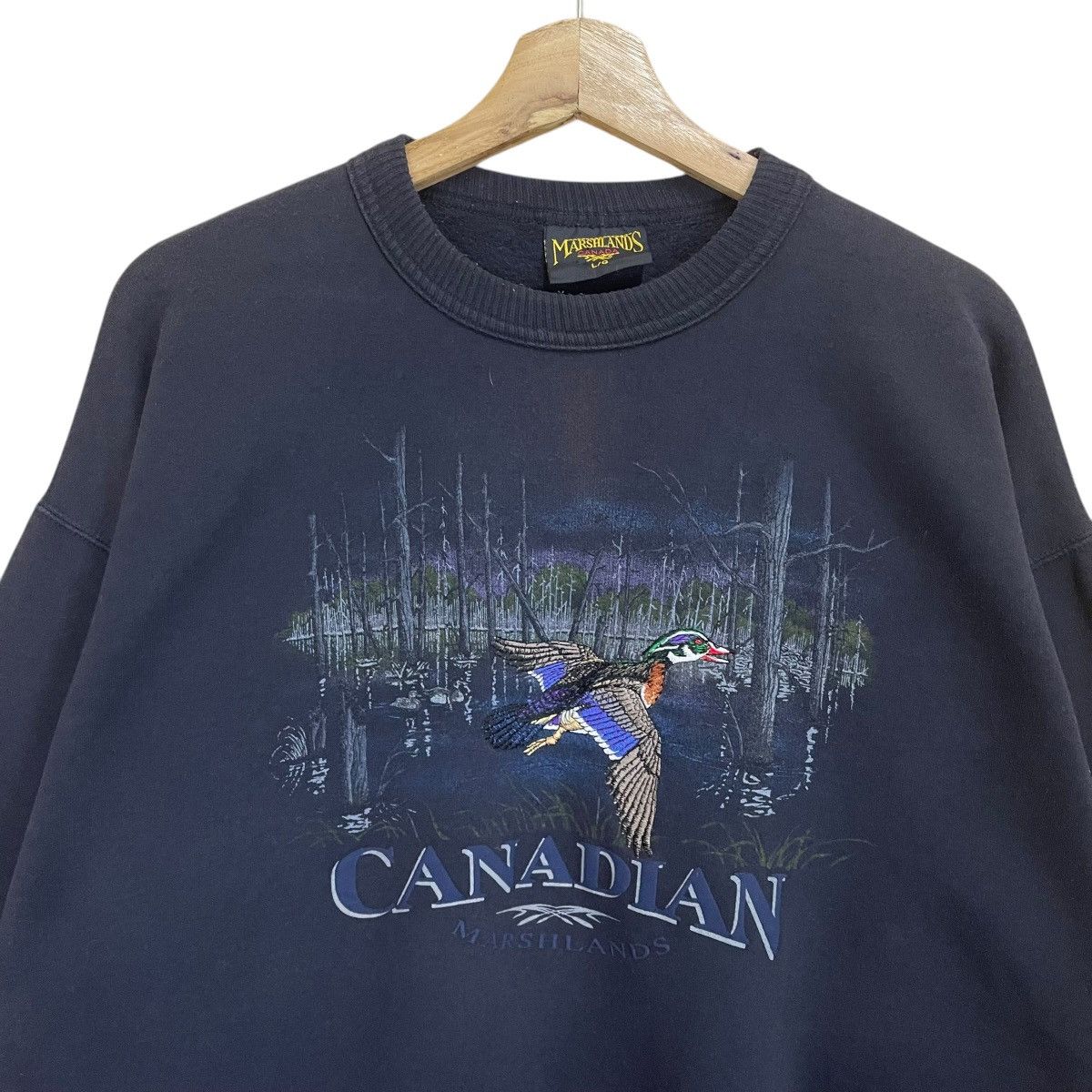 Vintage Vintage 90s Canadian Marshlands Big Logo Crewneck Sweatshirt Size US L / EU 52-54 / 3 - 4 Thumbnail