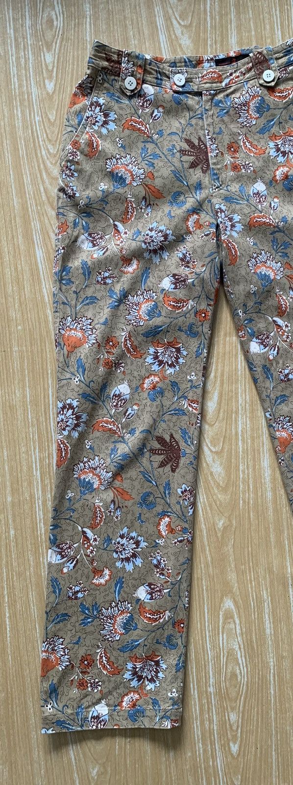 Designer × Hiroko Koshino Homme × Japanese Brand 🔥 Hiroko Koshino Floral Full print Pants Size 26" / US 2 / IT 38 - 9 Thumbnail