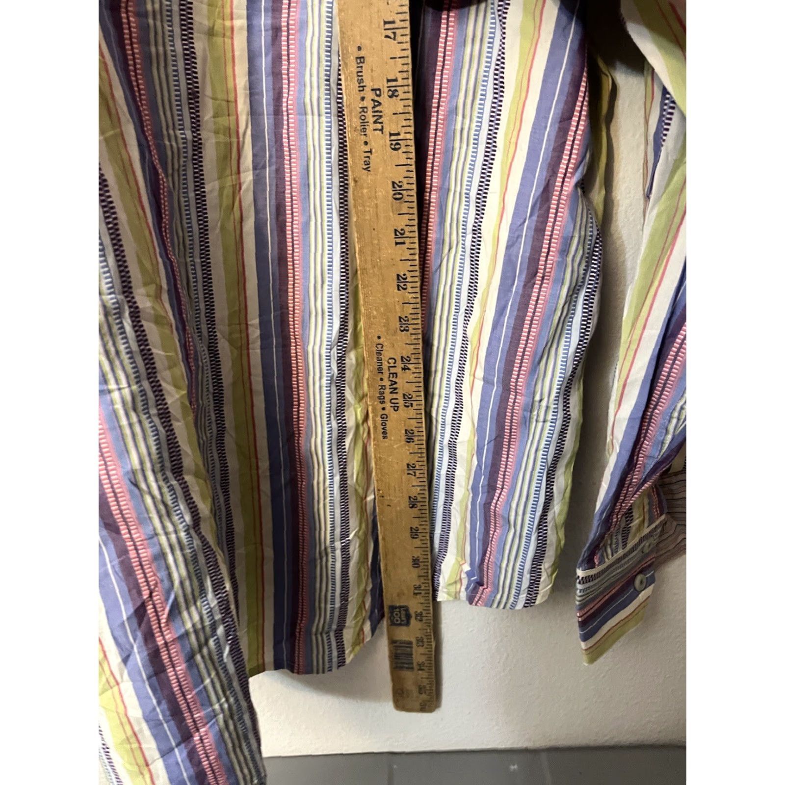 Robert Graham Robert Graham Men's XL Button-Up Shirt Striped Long Sleeve Collared Dress Shirt Size 46R - 4 Thumbnail