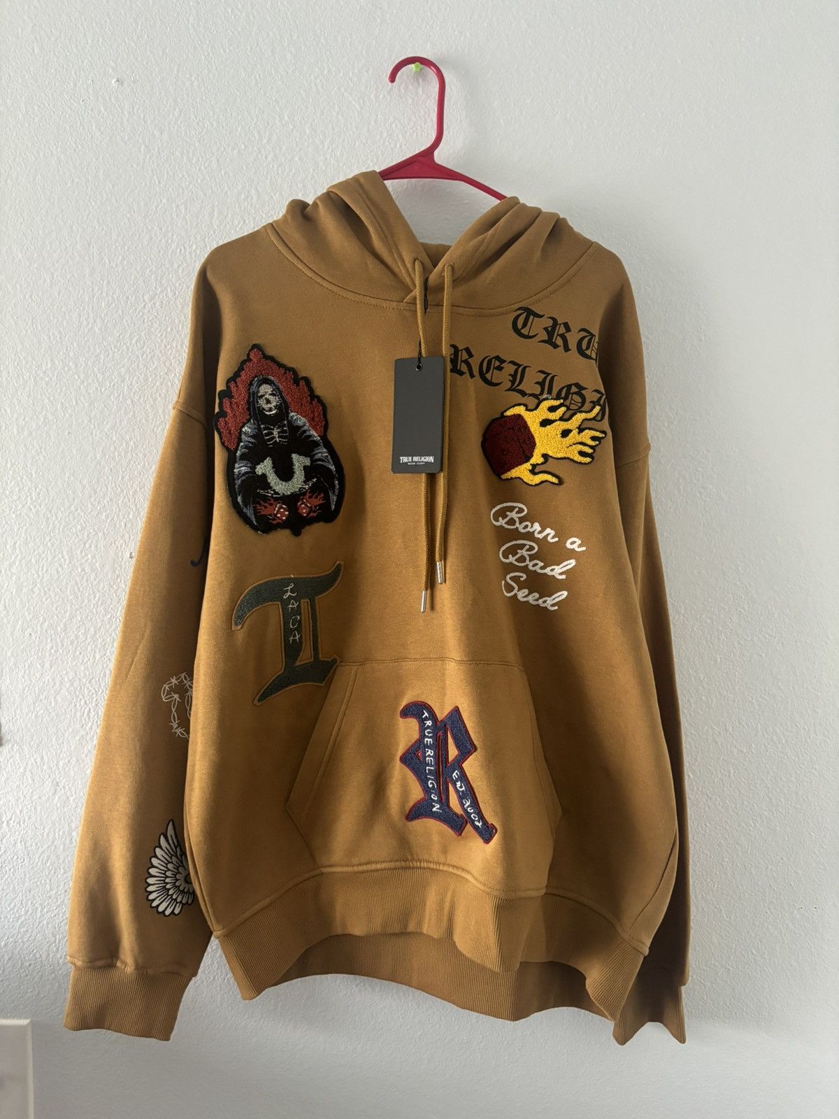 True Religion Patch Hoodie Embro In Caramel Size US M / EU 48-50 / 2 - 1 Thumbnail