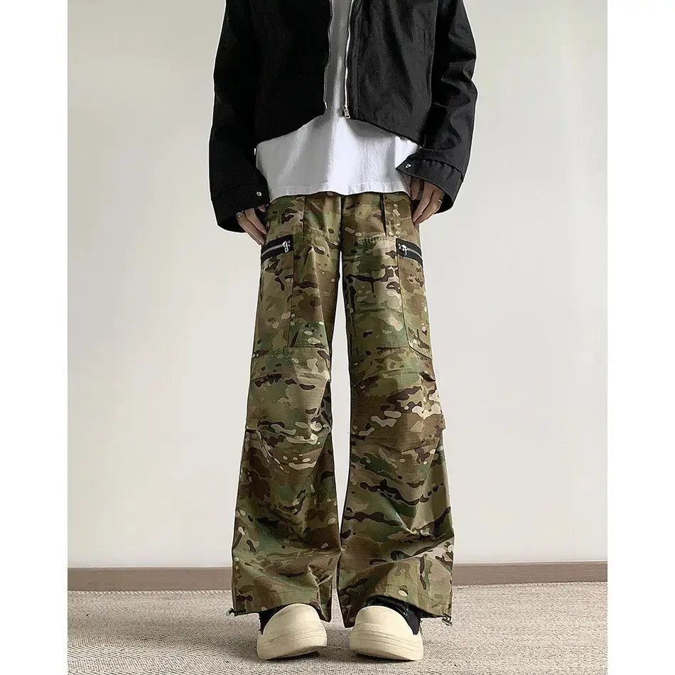 Japanese Brand Retro loose camouflage pocket jeans Size US 32 / EU 48 - 6 Thumbnail