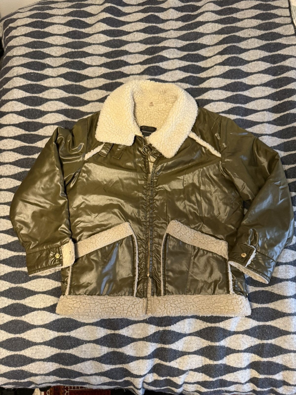 Vintage Towncraft Green shearling bomber n1 Size US M / EU 48-50 / 2 - 1 Thumbnail