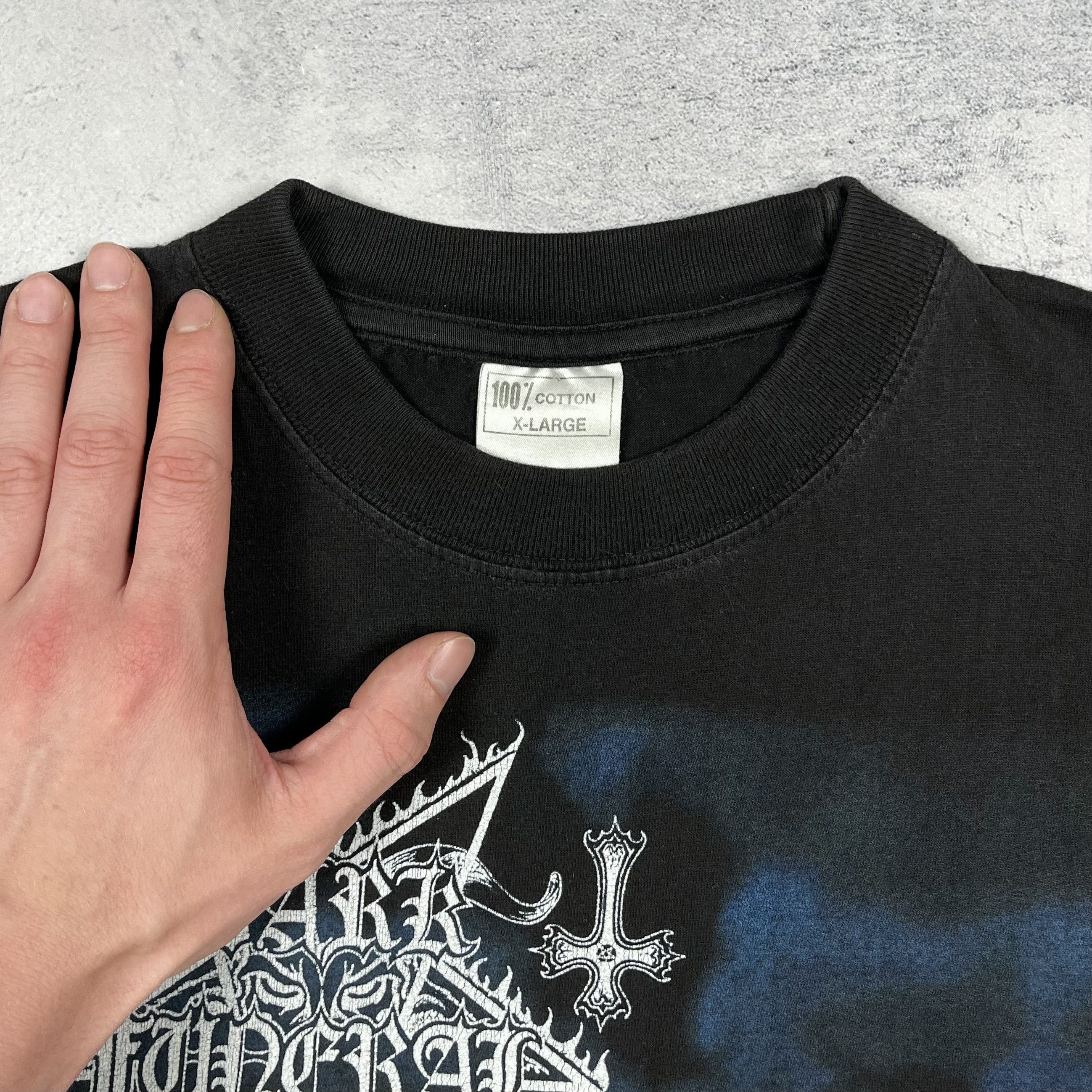 Band Tees Vintage Dark Funeral Vobiscum Satanas Metal T Shirt 1998 Size US XL / EU 56 / 4 - 8 Thumbnail