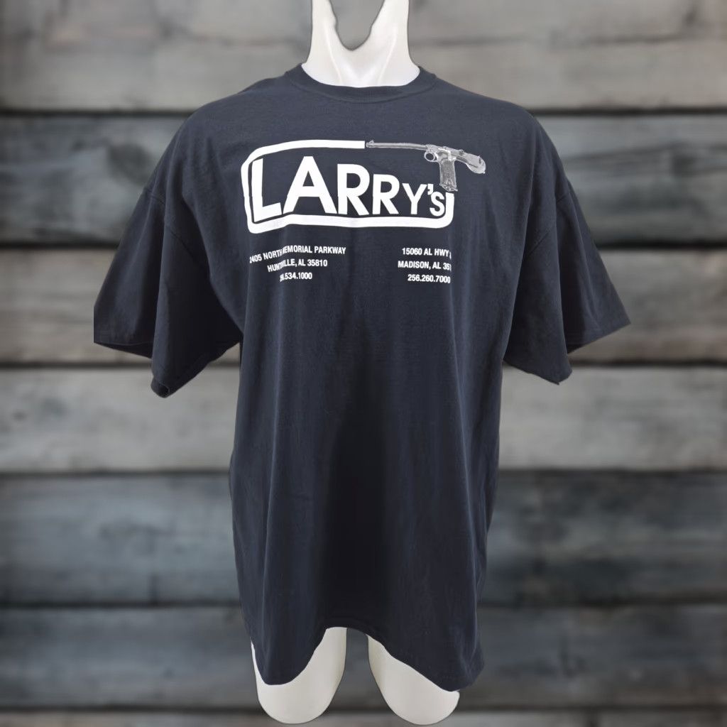 Gildan Gildan T-Shirt Black 2XL Larry's Pistol & Pawn Short Sleeve Crew Neck Logo Graphic Print Men Size US XXL / EU 58 / 5 - 1 Thumbnail