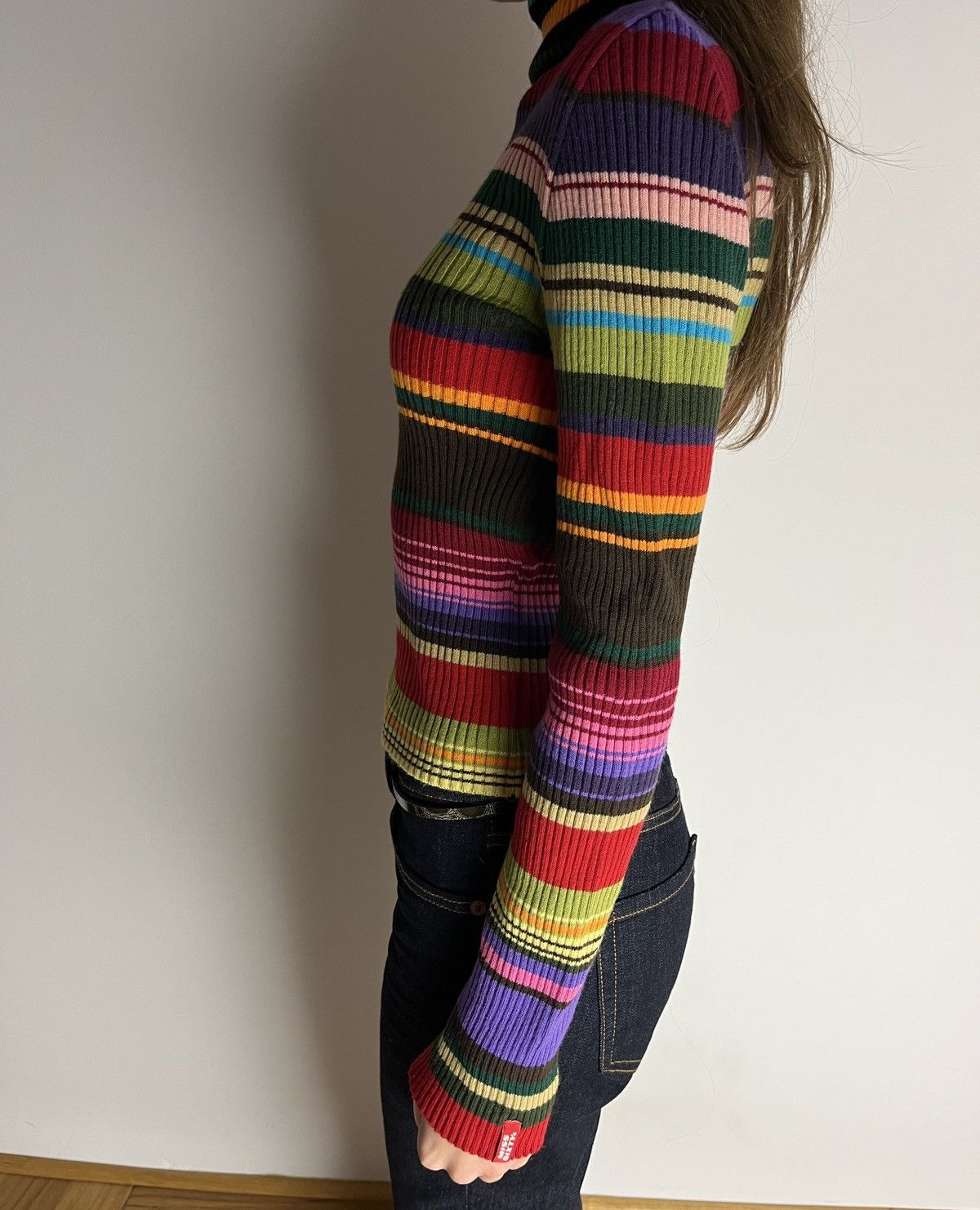Miss Sixty Vintage Archive Miss Sixty Y2K Striped Turtleneck Sweater Size M / US 6-8 / IT 42-44 - 2 Thumbnail