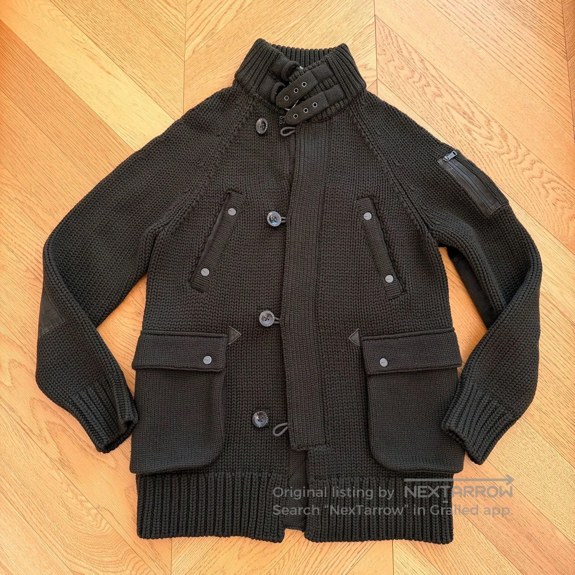 RLX Ralph Lauren Heavy Merino Wool and Leather Jacket. Size US M / EU 48-50 / 2 - 1 Thumbnail