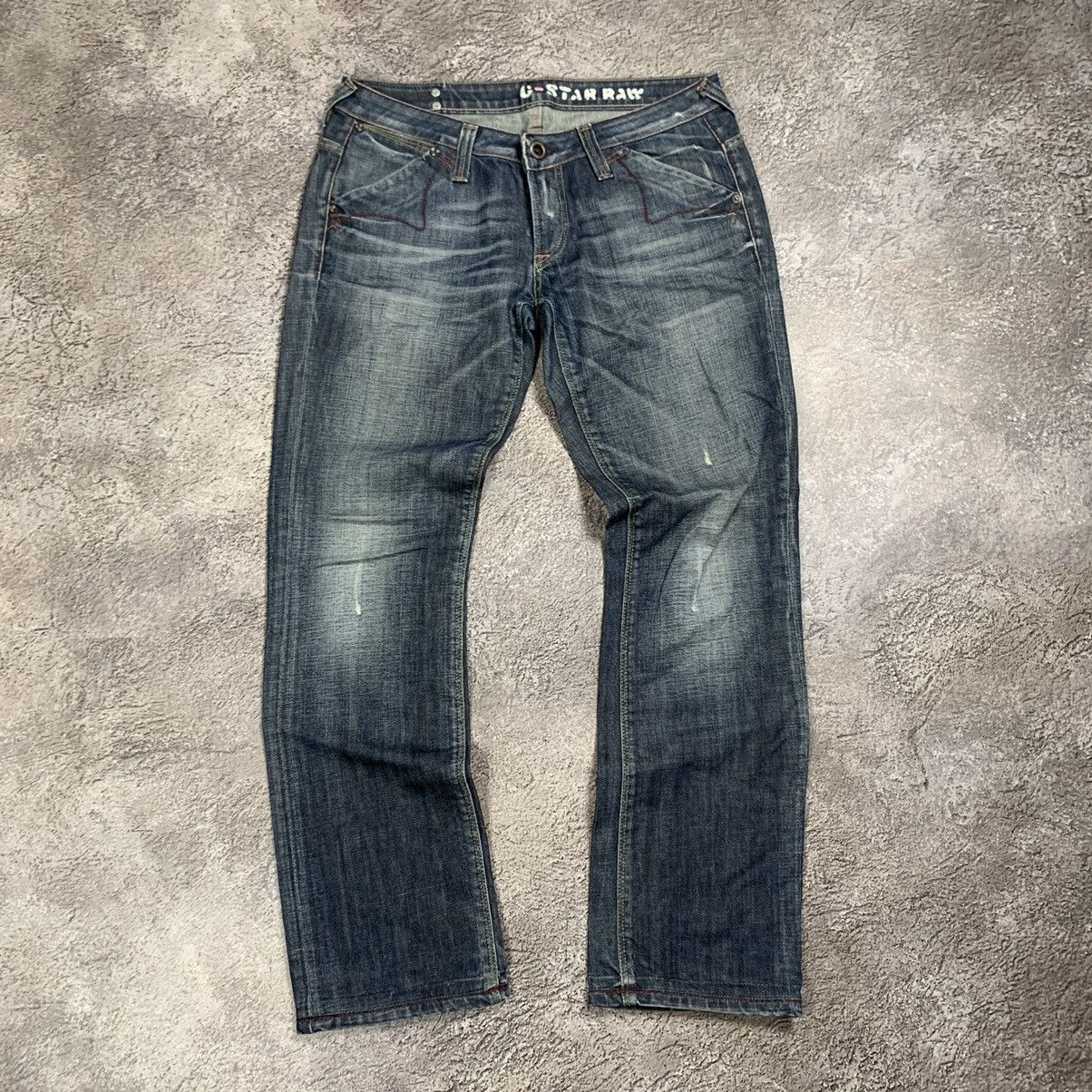 Vintage Vintage 90s Japan Distressed Low Rise Flared Jeans Grunge 31 Size US 31 - 2 Thumbnail