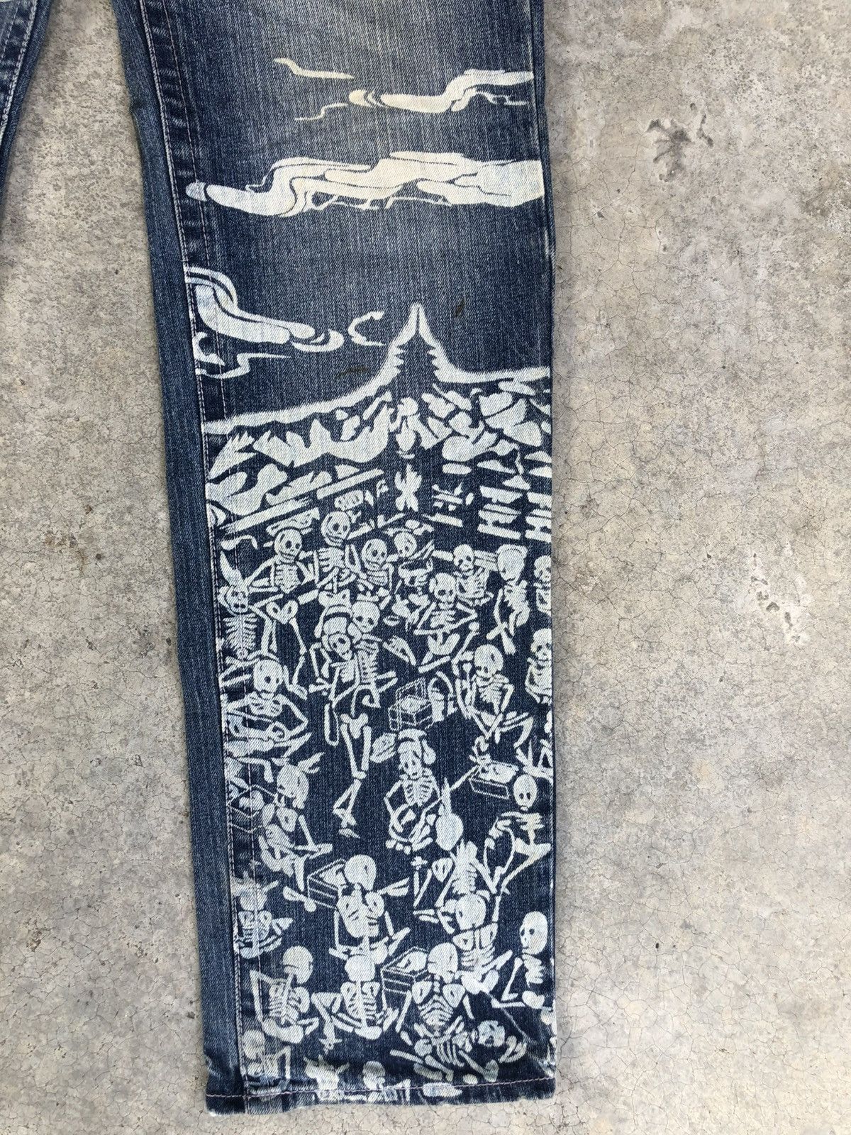 Japanese Brand Japanese Buden Skeleton Distressed Jeans Size US 34 / EU 50 - 7 Thumbnail