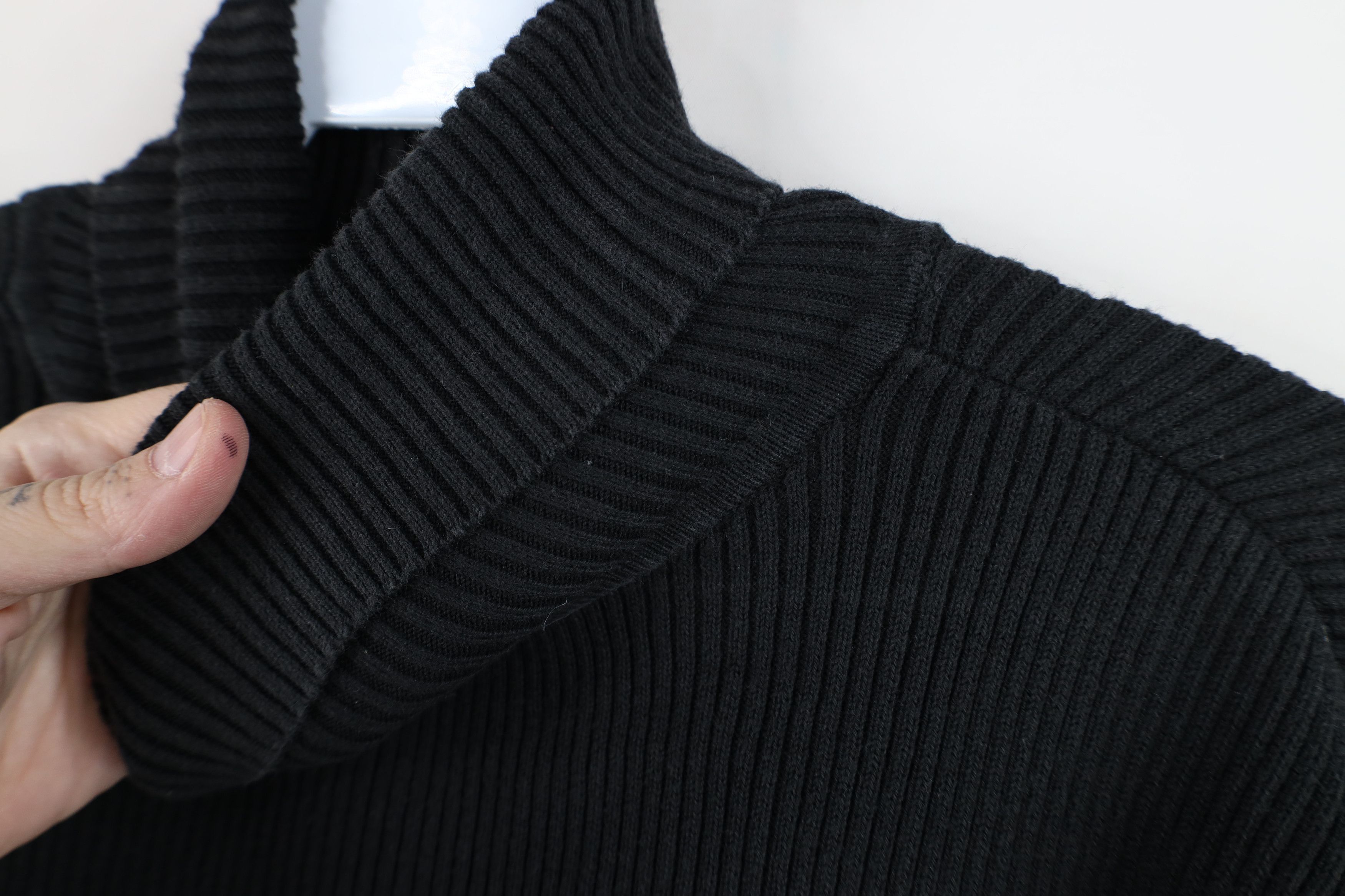 Gap Vintage 90s Gap Blank Ribbed Knit Turtleneck Sweater Black Size M / US 6-8 / IT 42-44 - 5 Thumbnail
