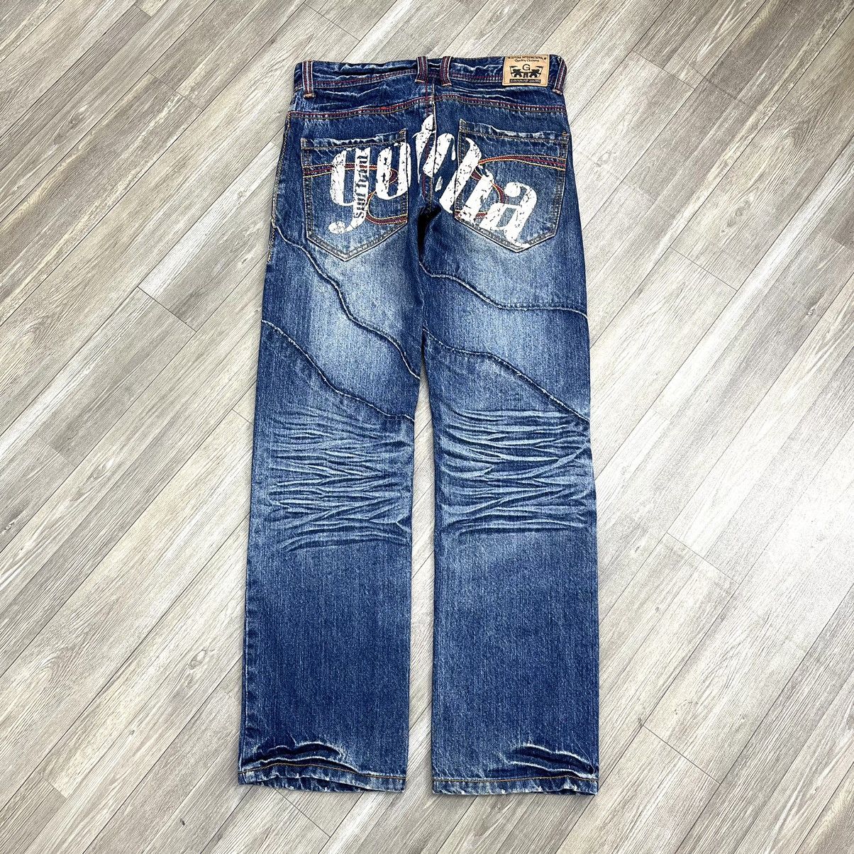Gotcha × Vintage Vintage Gotcha Big Logo Distressed Faded Denim Jeans Size US 32 / EU 48 - 1 Thumbnail