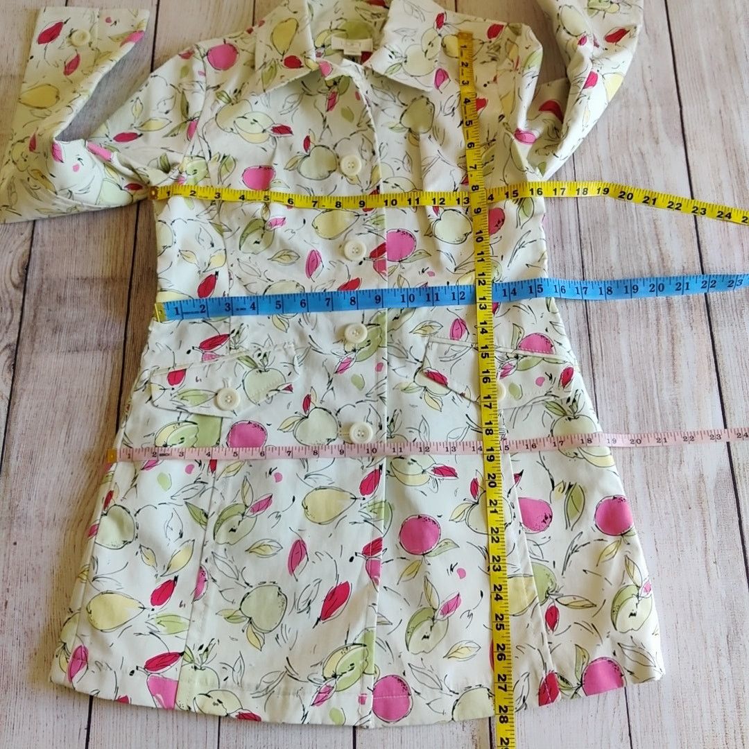 Loft apple print trench coat sz SP Size S / US 4 / IT 40 - 9 Thumbnail