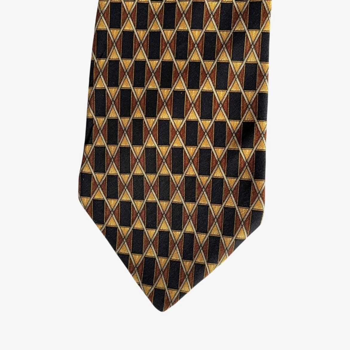 Valentino Vintage 90s Valentino Geometric Abstract Print Silk Tie Size ONE SIZE - 5 Thumbnail