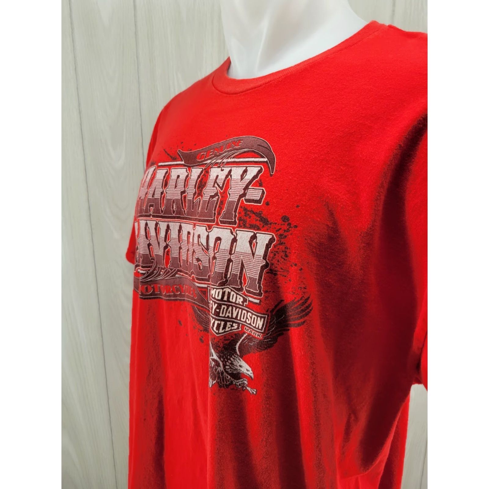 Harley Davidson Harley-Davidson T-Shirt Mens XL Red Short Sleeve Crew Neck Graphic Print Logo Vintage: No, Natchez Trace, Tuscumbia, Alabama Theme Biker, Motorcycle Size US XL / EU 56 / 4 - 7 Thumbnail