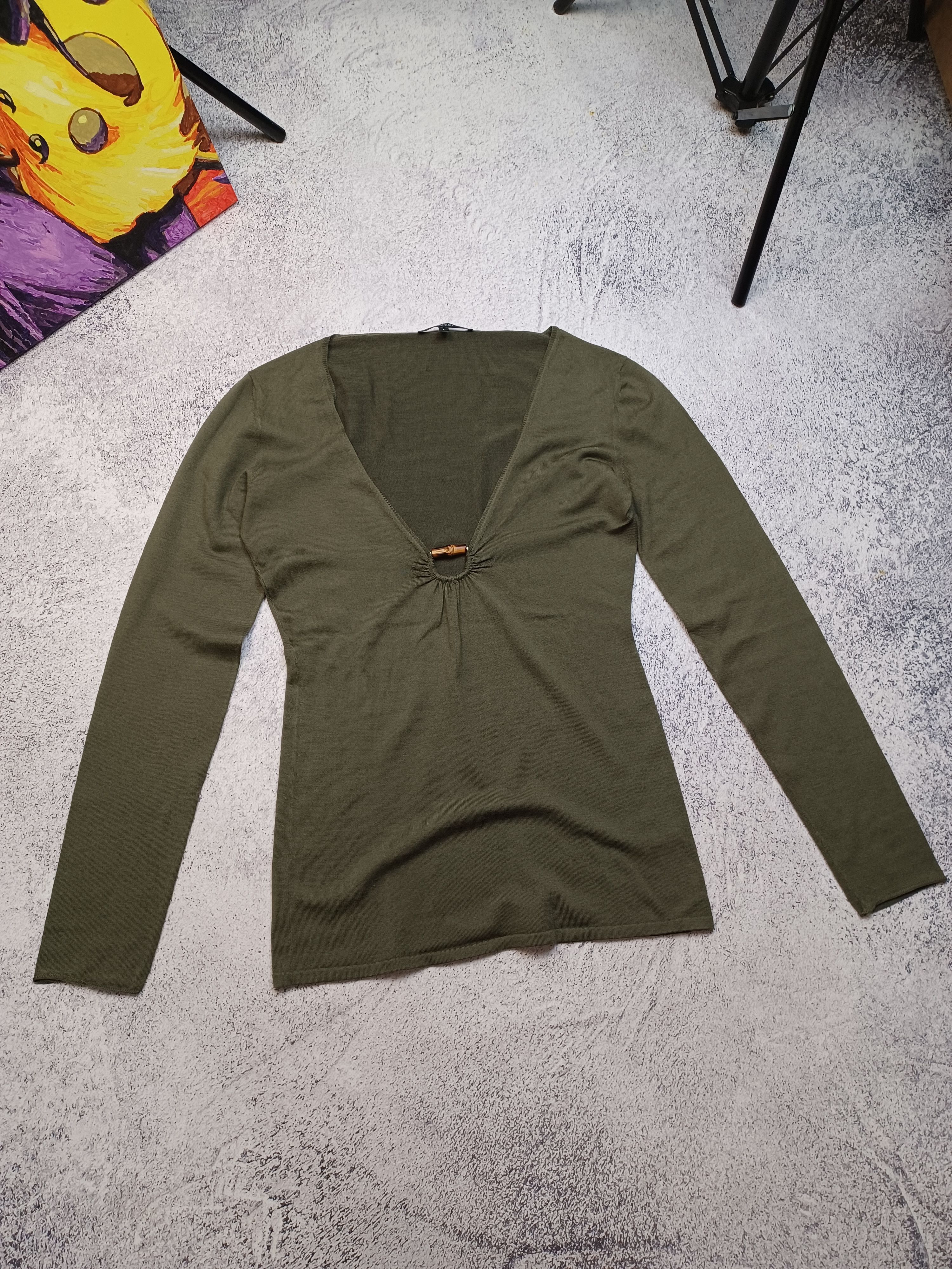Gucci Vintage 00s Gucci Khaki Jamper Size L / US 10 / IT 46 - 1 Thumbnail