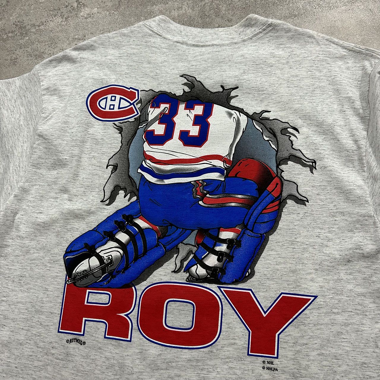 NHL × Nutmeg × Vintage MONTREAL CANADIENS PATRICK ROY NUTMEG DOUBLE SIDED T-SHIRT Size US XL / EU 56 / 4 - 3 Thumbnail