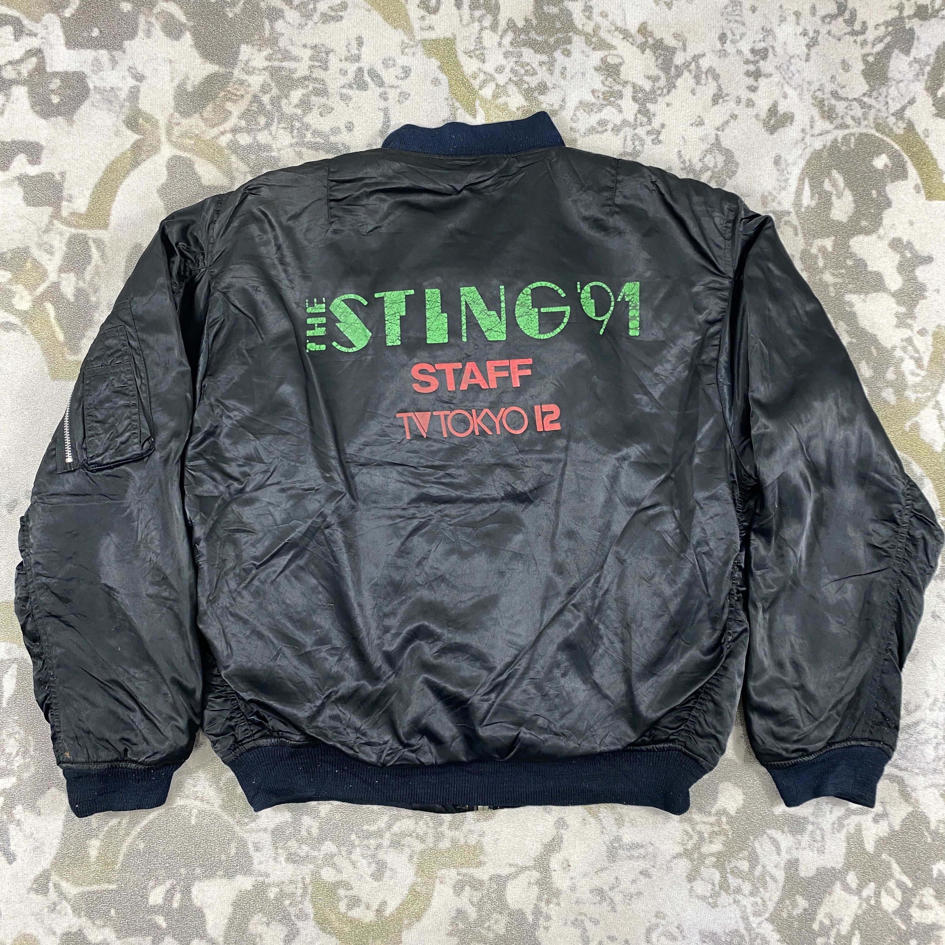 Band Tees Vintage 90s The Sting Riversible Bomber Jacket-J297 Size US M / EU 48-50 / 2 - 1 Thumbnail