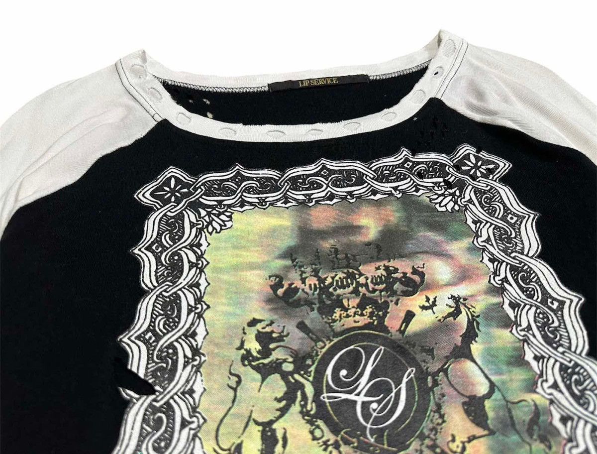 Hysteric Glamour 🔥Sick Y2K Lip Service Destroyed Long Sleeve Shirt Goth Punk Size US M / EU 48-50 / 2 - 3 Thumbnail