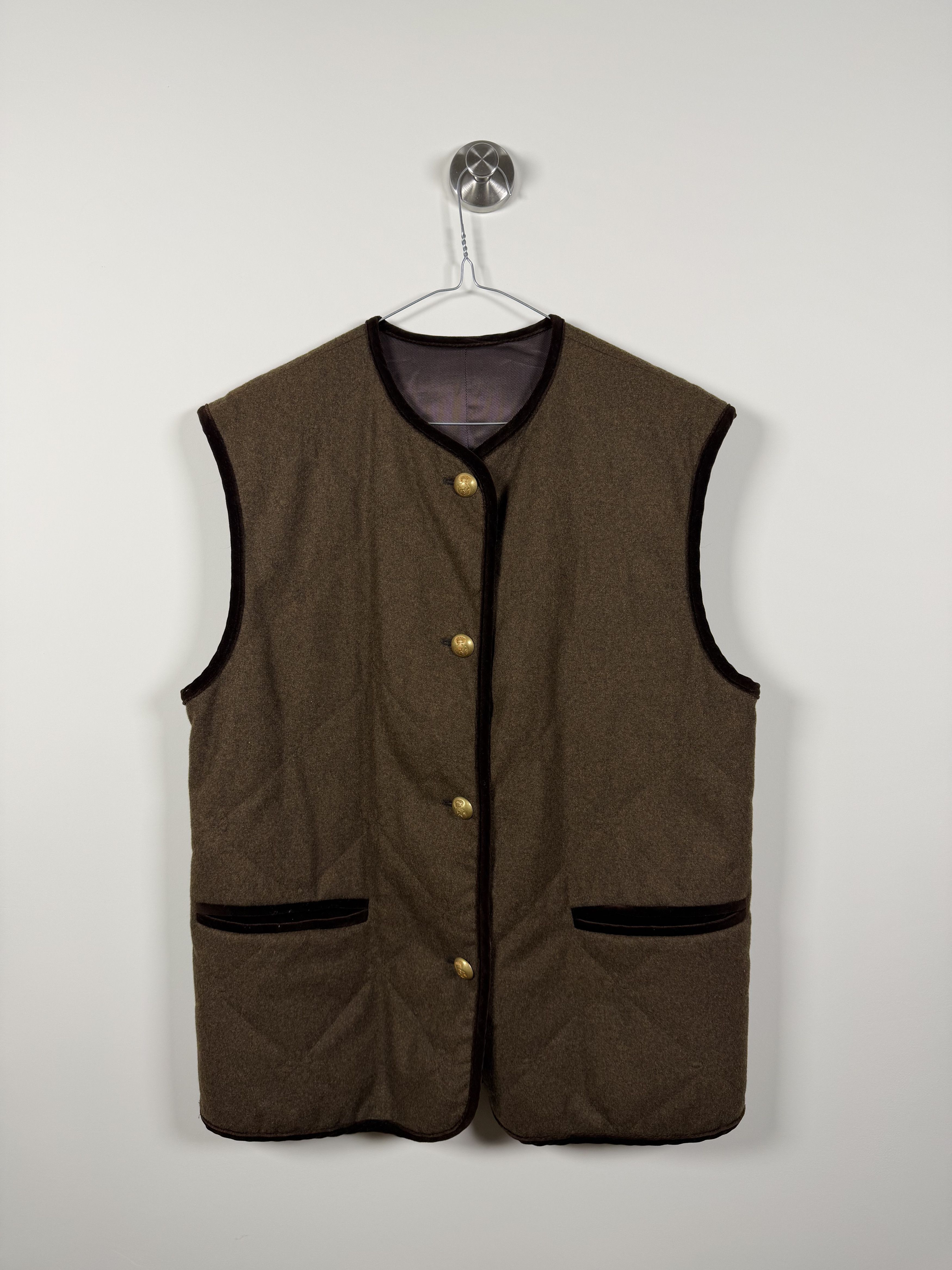 Schneiders Schneiders Salzburg Black Quilted Wool Cashmere Vest/Gilet Size L / US 10 / IT 46 - 1 Thumbnail