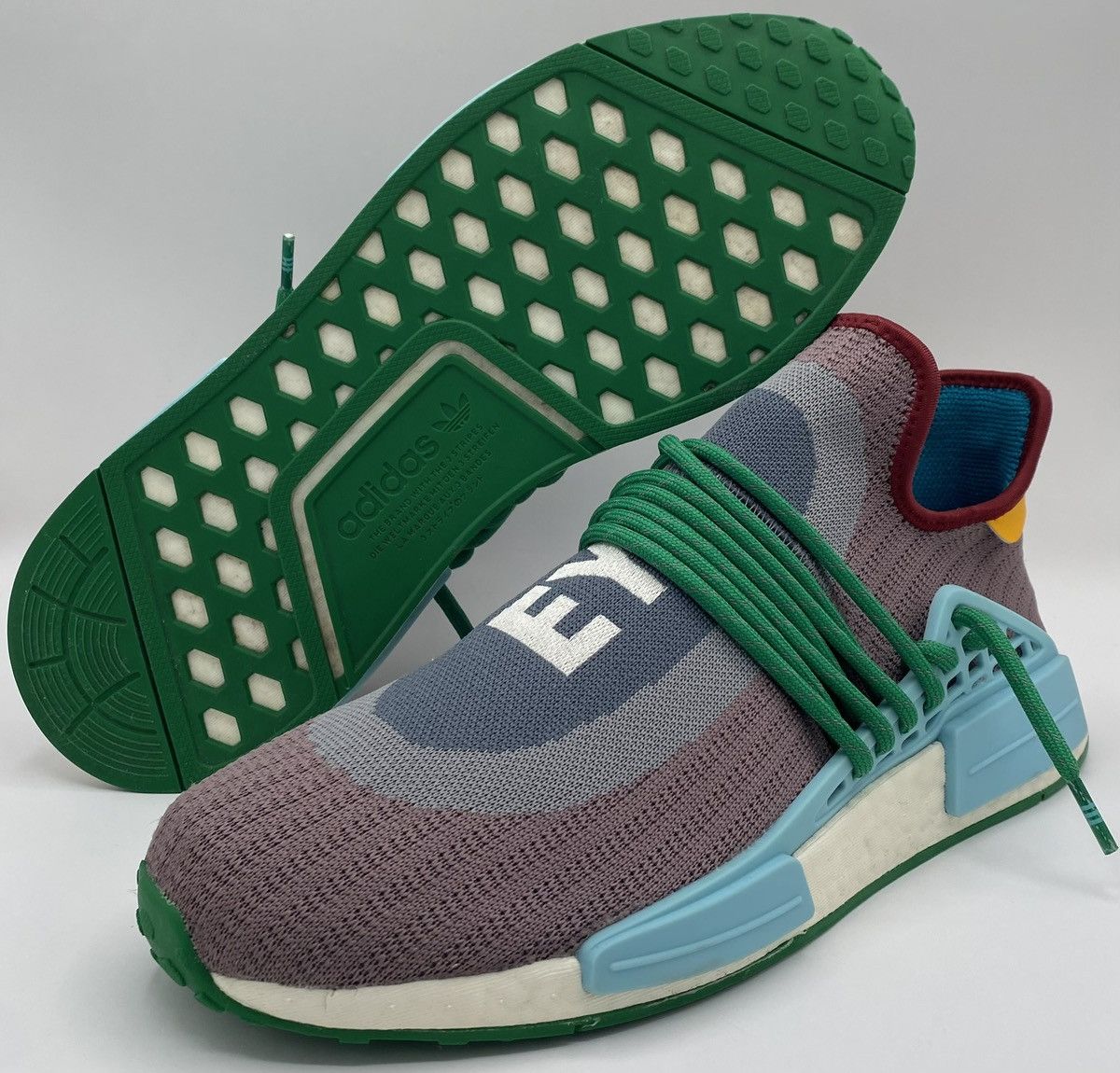 Adidas × Pharrell Adidas NMD Hu Pharrell Extra Eye Grey Size US 11 / EU 44 - 2 Thumbnail
