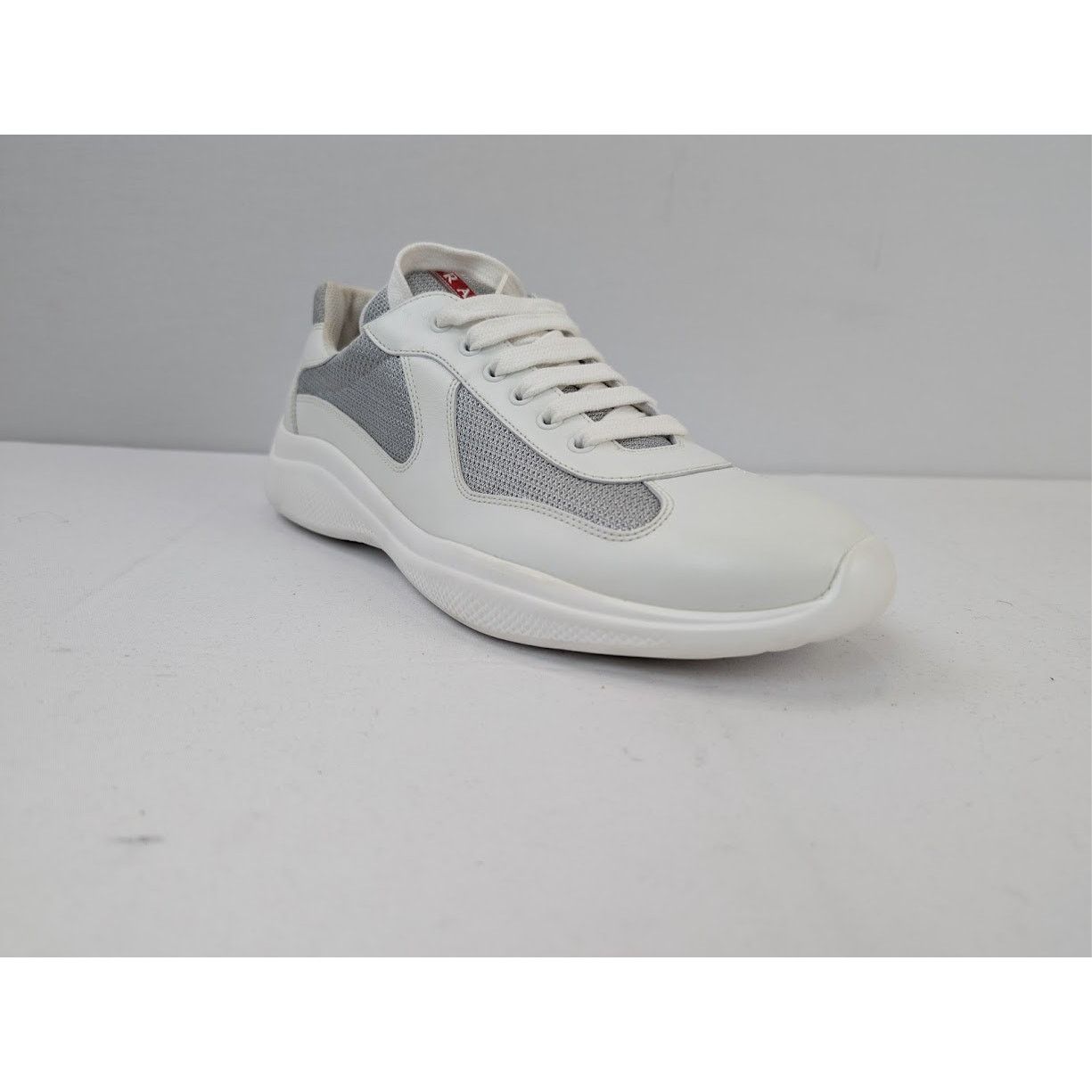 Prada o1rshd1 Calzature Uomo Sneakers in Bianco Argento Size US 12 / EU 45 - 2 Thumbnail