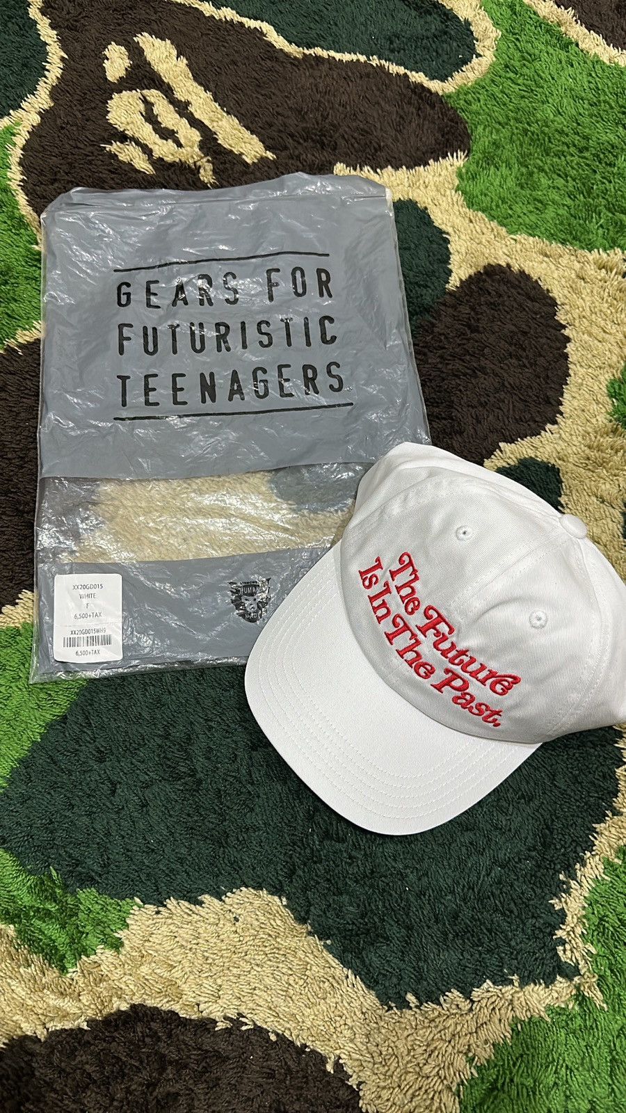 image of Girls Dont Cry x Human Made Girls Don’T Cry Cap in White, Men's
