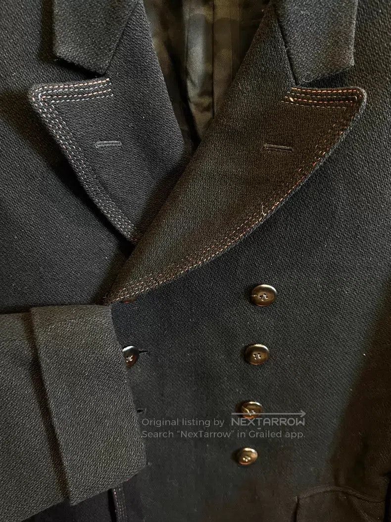 Yohji Yamamoto Yohji Yamamoto 88AW double-breasted red line coat Size US S / EU 44-46 / 1 - 3 Thumbnail