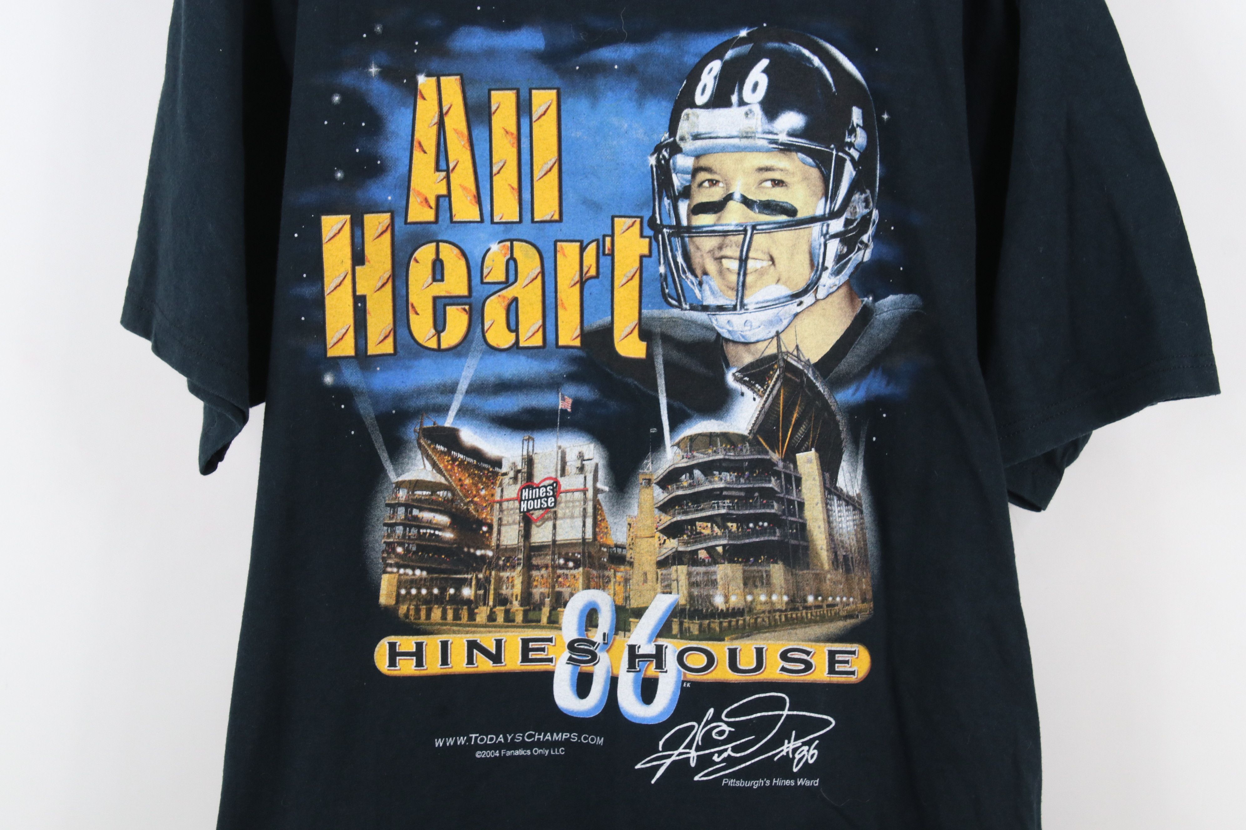 Vintage Vintage Y2K 2004 Ward Pittsburgh Steelers Football T-Shirt Size US L / EU 52-54 / 3 - 4 Thumbnail