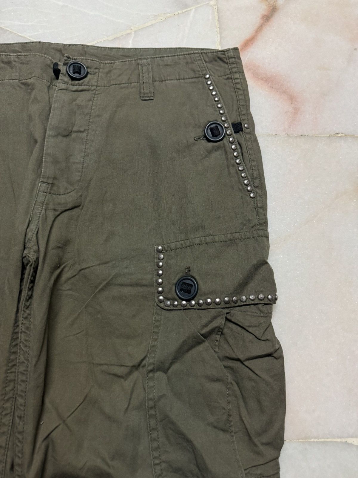Seditionaries 💥STUDDED PUNK CARGO MADE IN JAPAN PARACHUTE RARE Size US 33 - 5 Thumbnail