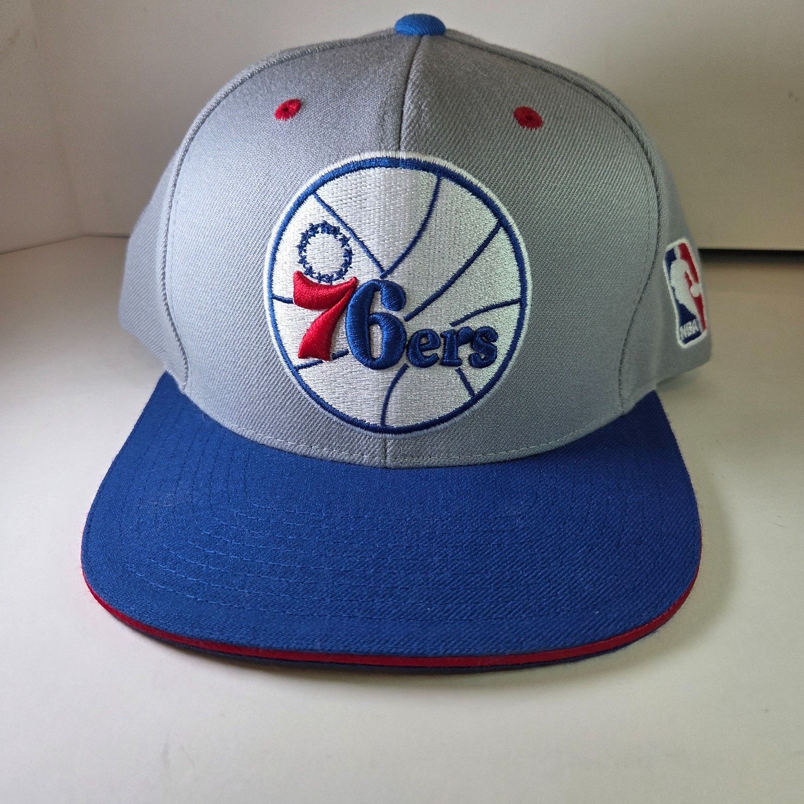 Mitchell & Ness Philadelphia 76ers Mitchell & Ness Snapback Hat Gray & Blue Size ONE SIZE - 1 Thumbnail