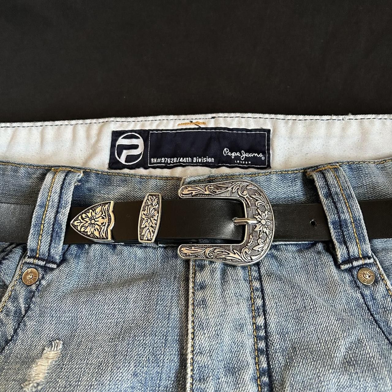 Japanese Brand × Vintage Y2K 2000s Style Black Western Boho Trendy Belt Size ONE SIZE - 6 Thumbnail