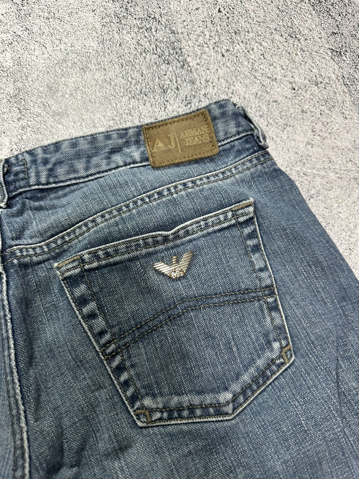 Emporio Armani Emporio Armany If Six Was Nine Style Flared Jeans Y2K Logo Size US 29 - 5 Thumbnail