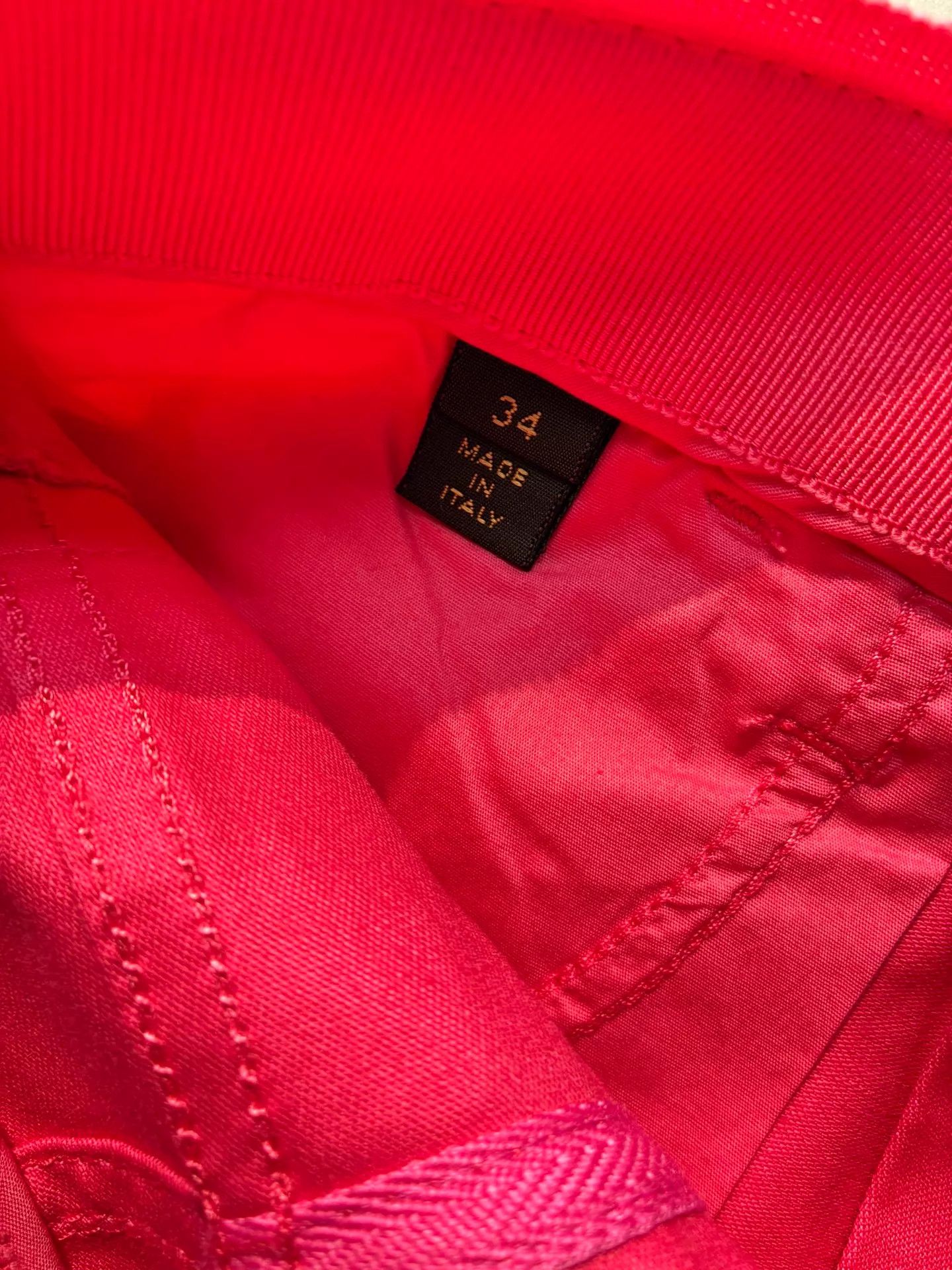 Louis Vuitton LV Fuchsia Womens Casual Pants 34 NWT Size 25" / US 0 / IT 36 - 3 Thumbnail