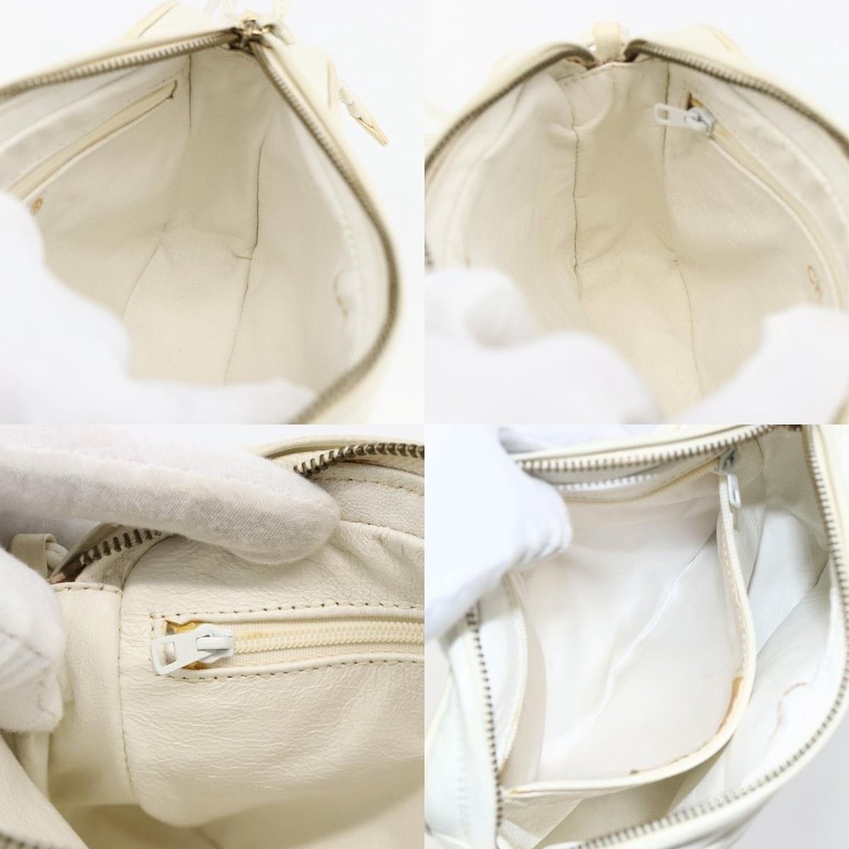 Chanel Chanel Matelasse Shoulder Bag Leather White Gold CC Size ONE SIZE - 7 Thumbnail