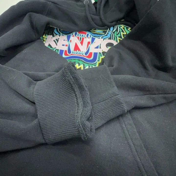 Kenzo Kenzo Black Tiger Emblem Hooded Sweatshirt -2507 Size S / US 4 / IT 40 - 6 Thumbnail