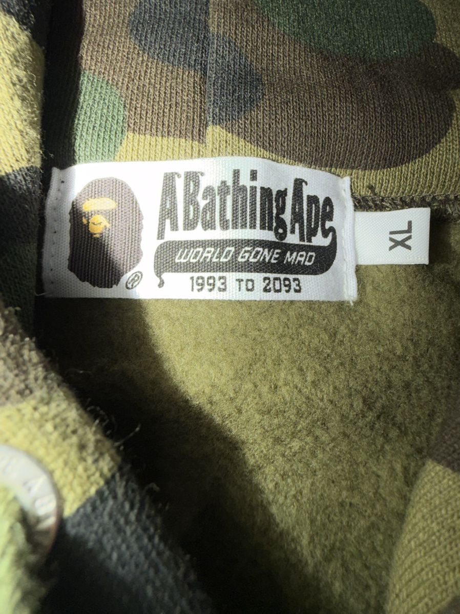 Bape Bape Hoodie Green Camo Size US XL / EU 56 / 4 - 3 Thumbnail
