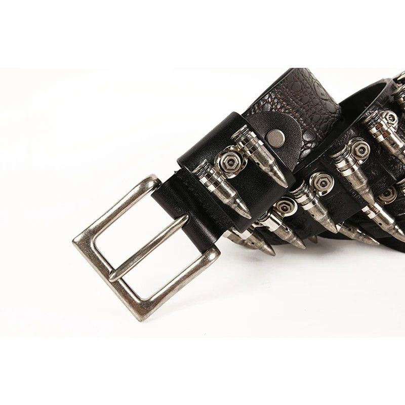 Japanese Brand Rivet Bullet Leather Belt Size ONE SIZE - 2 Thumbnail