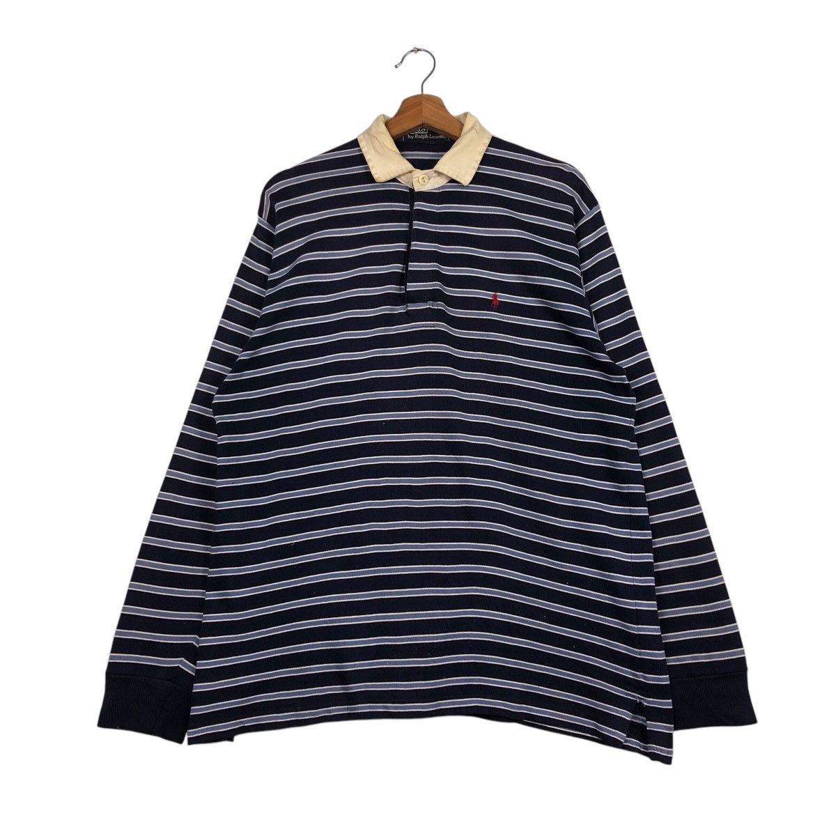 Polo Ralph Lauren Polo Ralph Lauren Old School Rugby Striped Design Collogue Size US M / EU 48-50 / 2 - 2 Thumbnail