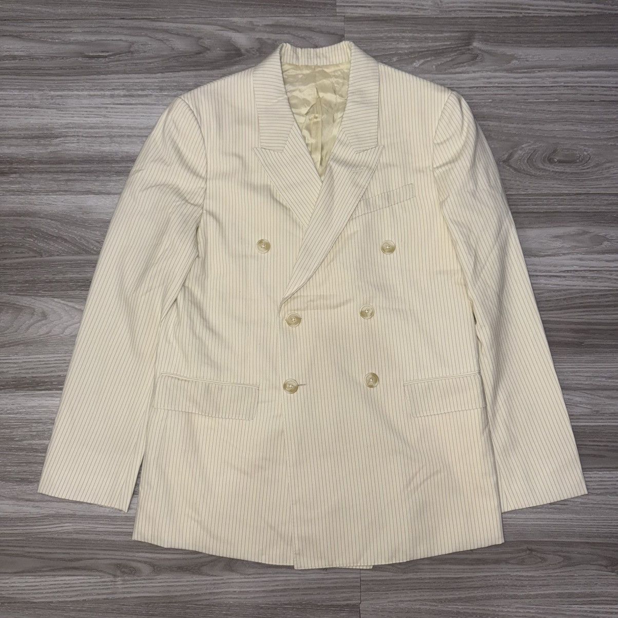 Celine × Hedi Slimane SS20 Celine by Hedi Slimane Pinstripe Double breasted blazer Size 38R - 1 Thumbnail