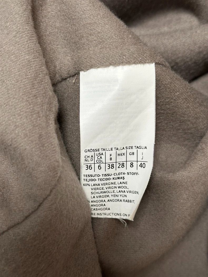 Max Mara Max Mara Grey-brown color-block wool hooded coat Size S / US 4 / IT 40 - 4 Thumbnail