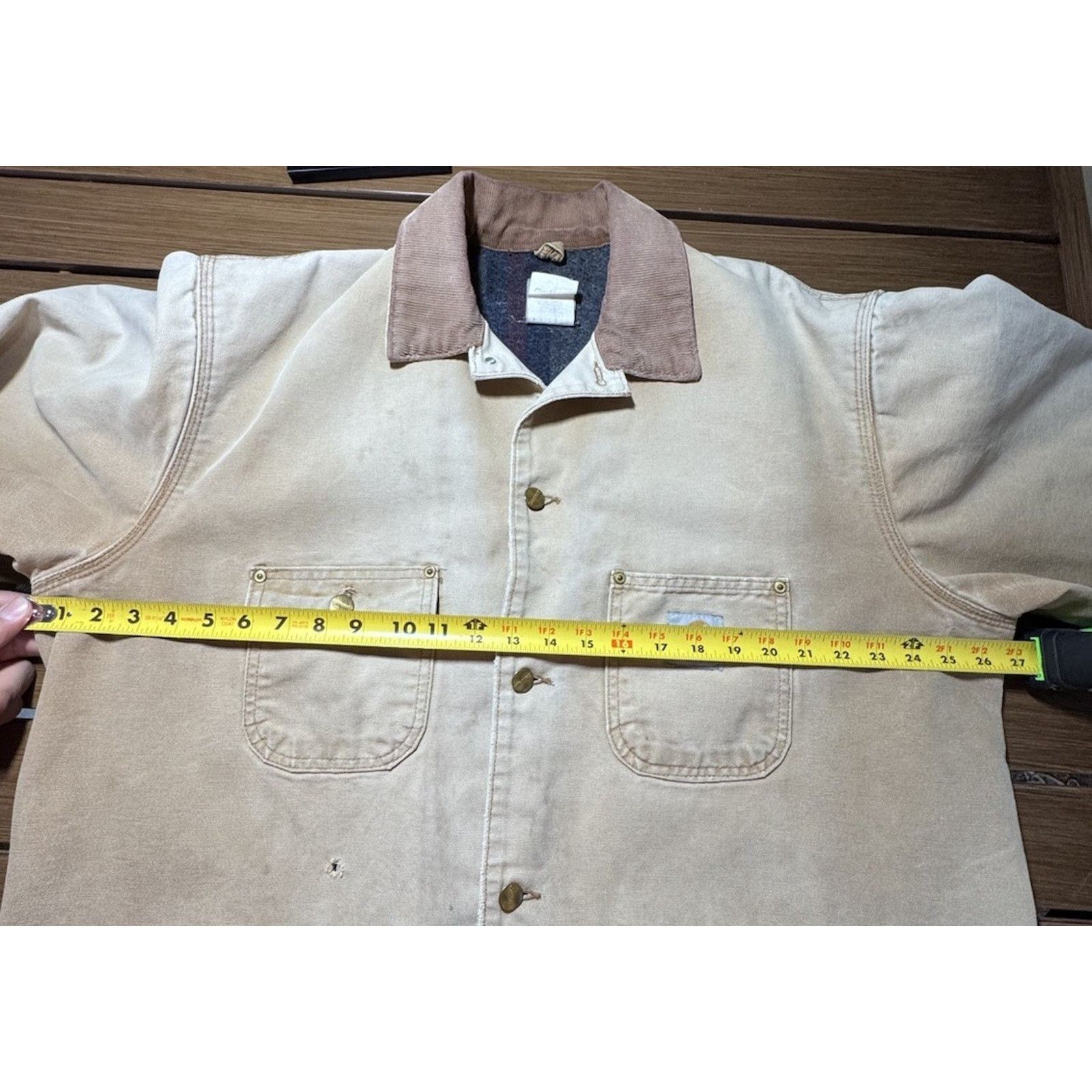 Carhartt Vintage 90’s Carhartt Chore Jacket XL Blanket Lined TAN Size US XL / EU 56 / 4 - 4 Thumbnail