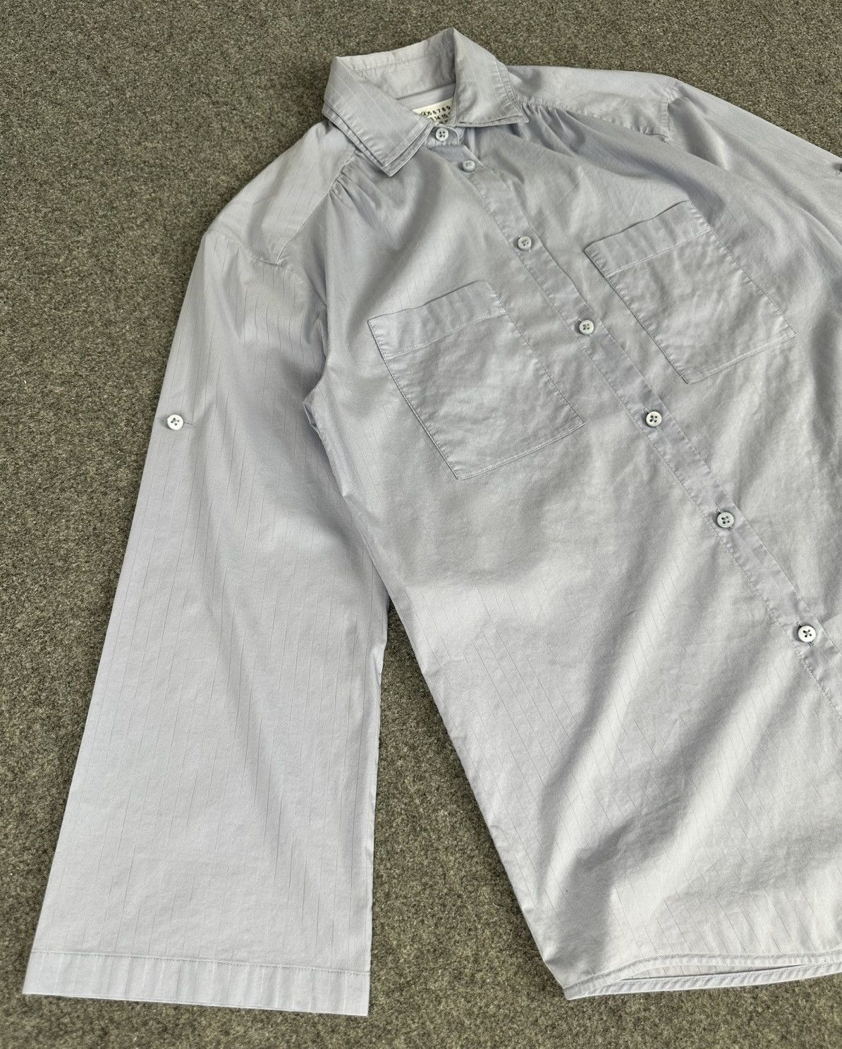 Maison Margiela Maison Margiela - Line 4 Roll Up Sleeve Double Collar Shirt Size XS / US 0-2 / IT 36-38 - 4 Thumbnail