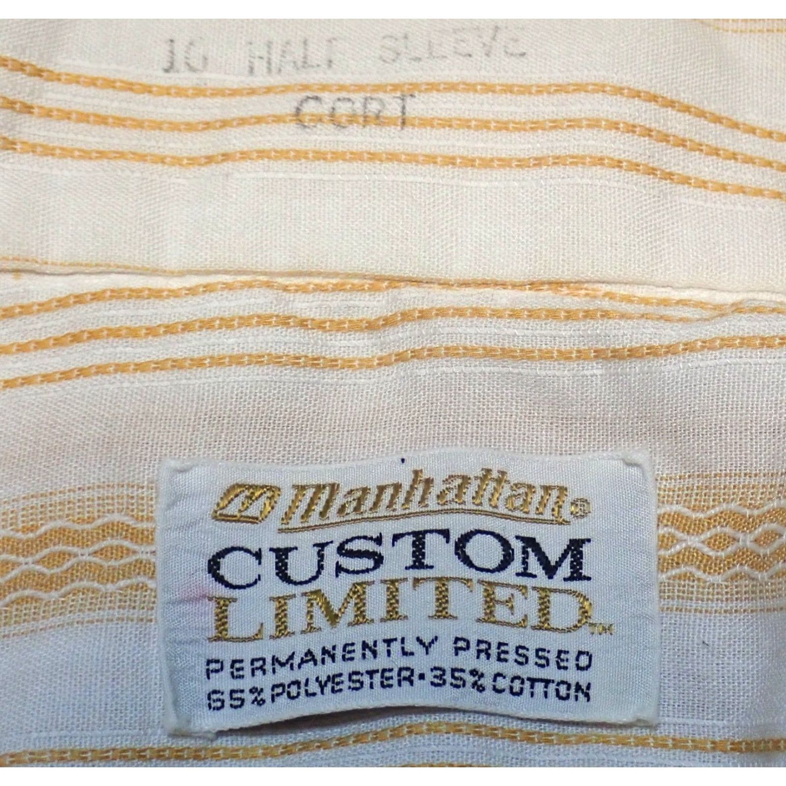 Vintage VINTAGE Manhattan Shirt Mens L Brown Abstract Stripe Disco Rockabilly MCM 60's 70's Button-Front Short Sleeve Size US L / EU 52-54 / 3 - 4 Thumbnail