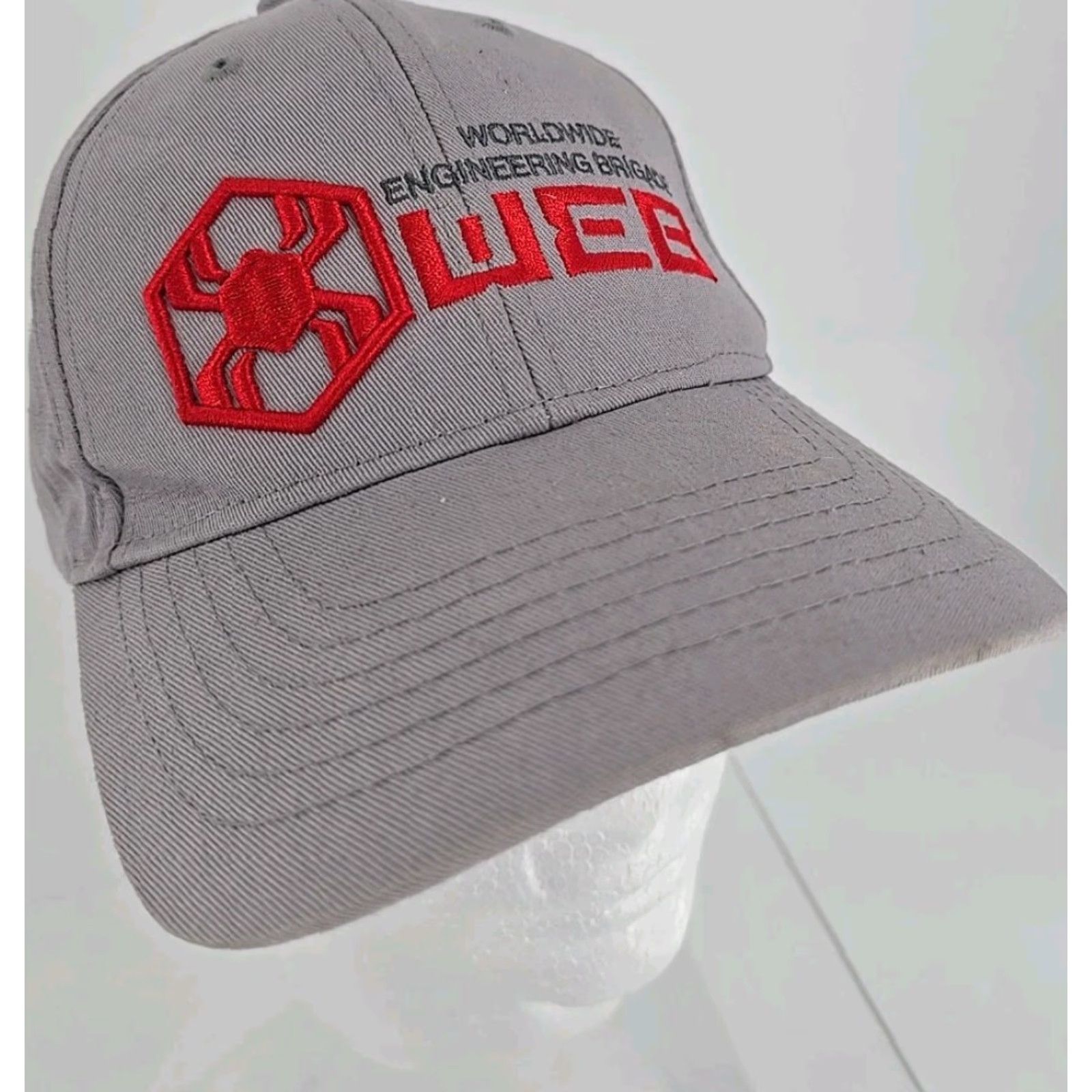 Vintage MARVEL Worldwide Engineering Brigade Web Slingers Baseball Cap Gray Adjustable Cotton Unisex Adult One Size Size ONE SIZE - 2 Thumbnail