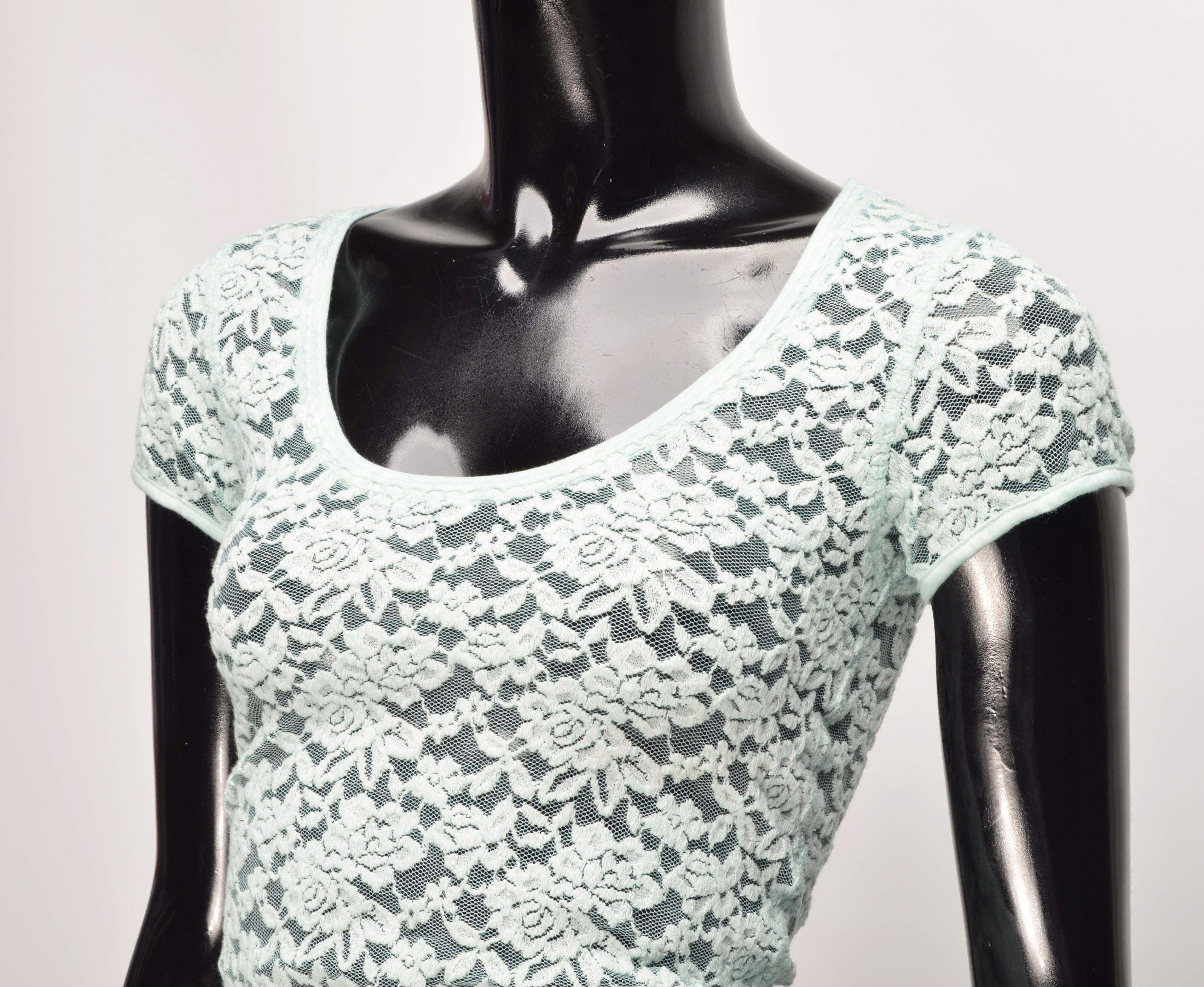 Vintage Nile Garden Y2K Baby Cottagecore Romantic Sheer Lace Top Size XS / US 0-2 / IT 36-38 - 8 Thumbnail